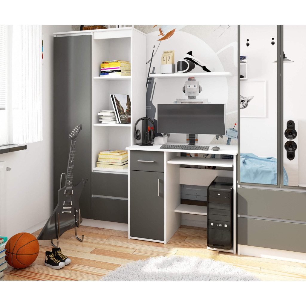 Raumhirsch Furniture Schreibtisch 90 cm Breite - Computertisch - Optimale Arbeitsfläche - Büro (Für Kinderzimmer - Büro - Heimbüro), (viele Farbvarianten - Maße: 90 x 74 x 50 cm) - Hochwertig & stabil