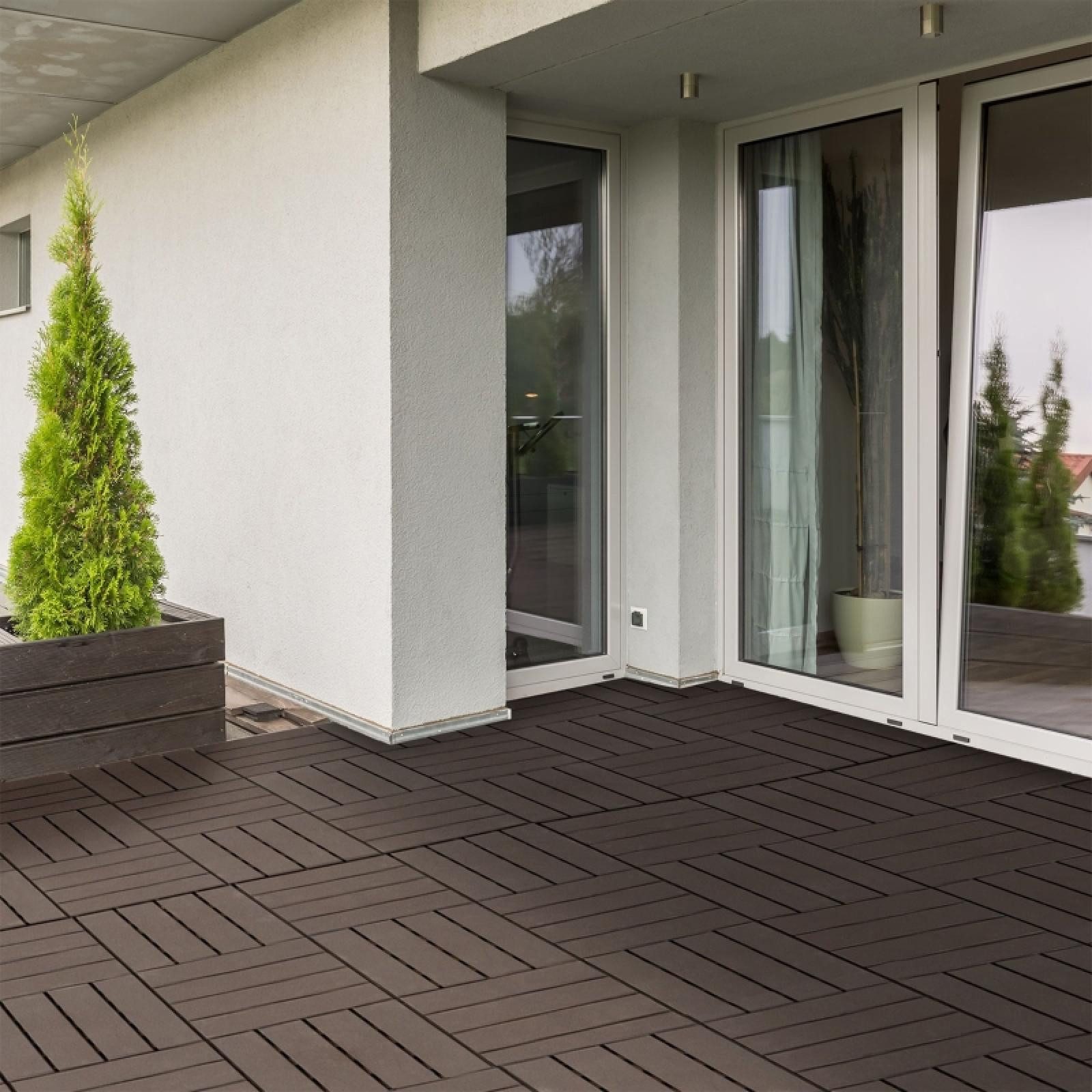 FELIXLEO Terrassendielen Terrassenfliesen 30 x 30 cm 9 Stück 0,81 Klickfliesen Balkonfliesen, (1-St)