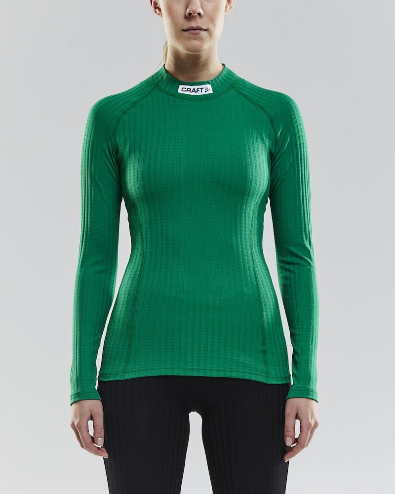 Craft Langarmshirt Progress CN Funktionsunterwäsche grün Damen
