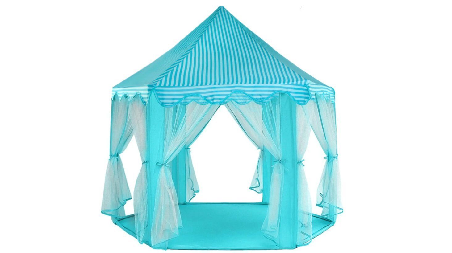 ISO TRADE Hauszelt Kinderzelt Burg Prinzessinnen 3 Farben Palast Vorhänge Verzierungen Stehhöhe 89cm 6104
