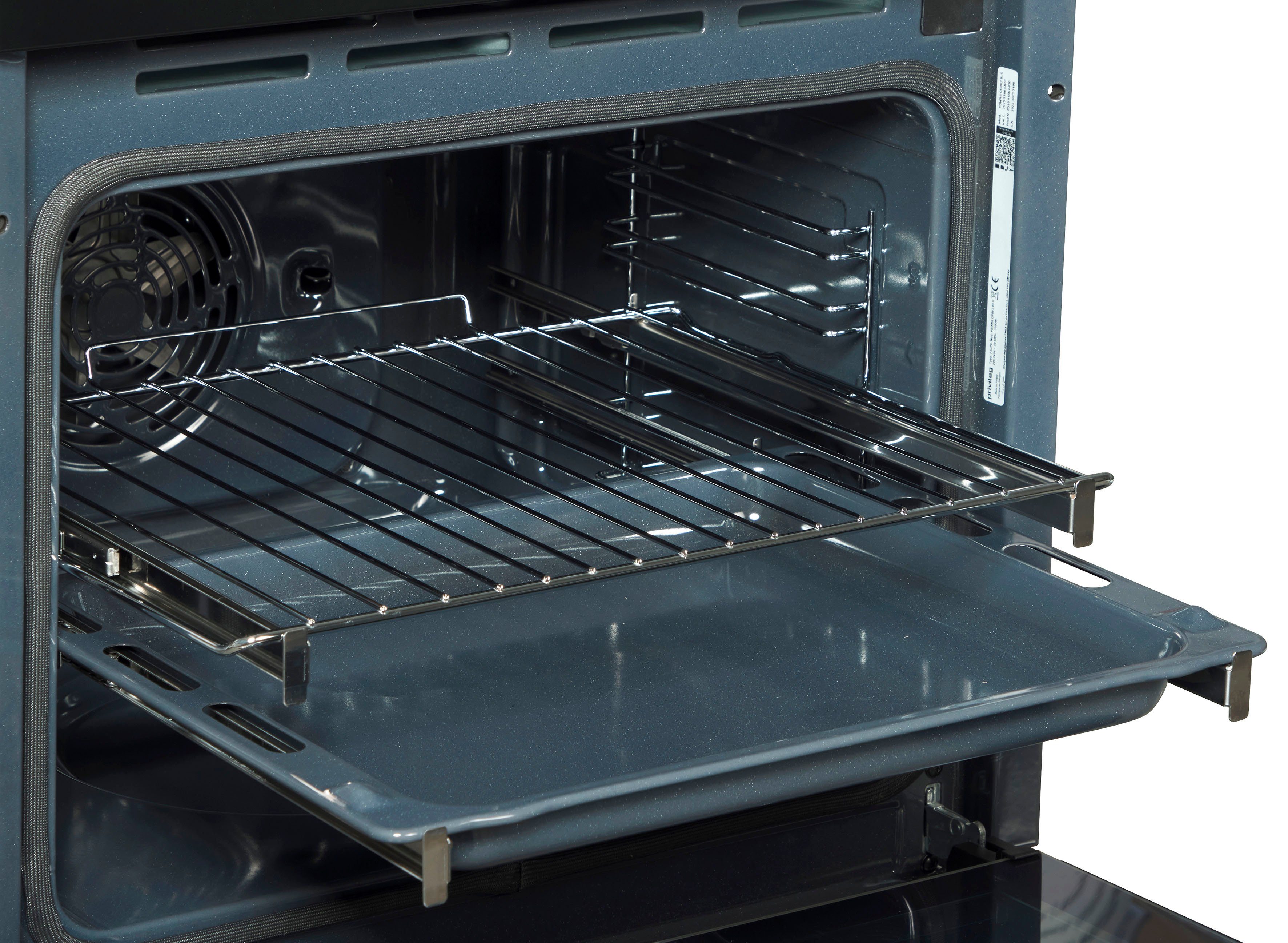 Privileg Backofen-Set BAKO 450 Teilauszug, mit Turn&Cook BLACK, Pyrolyse-Selbstreinigung