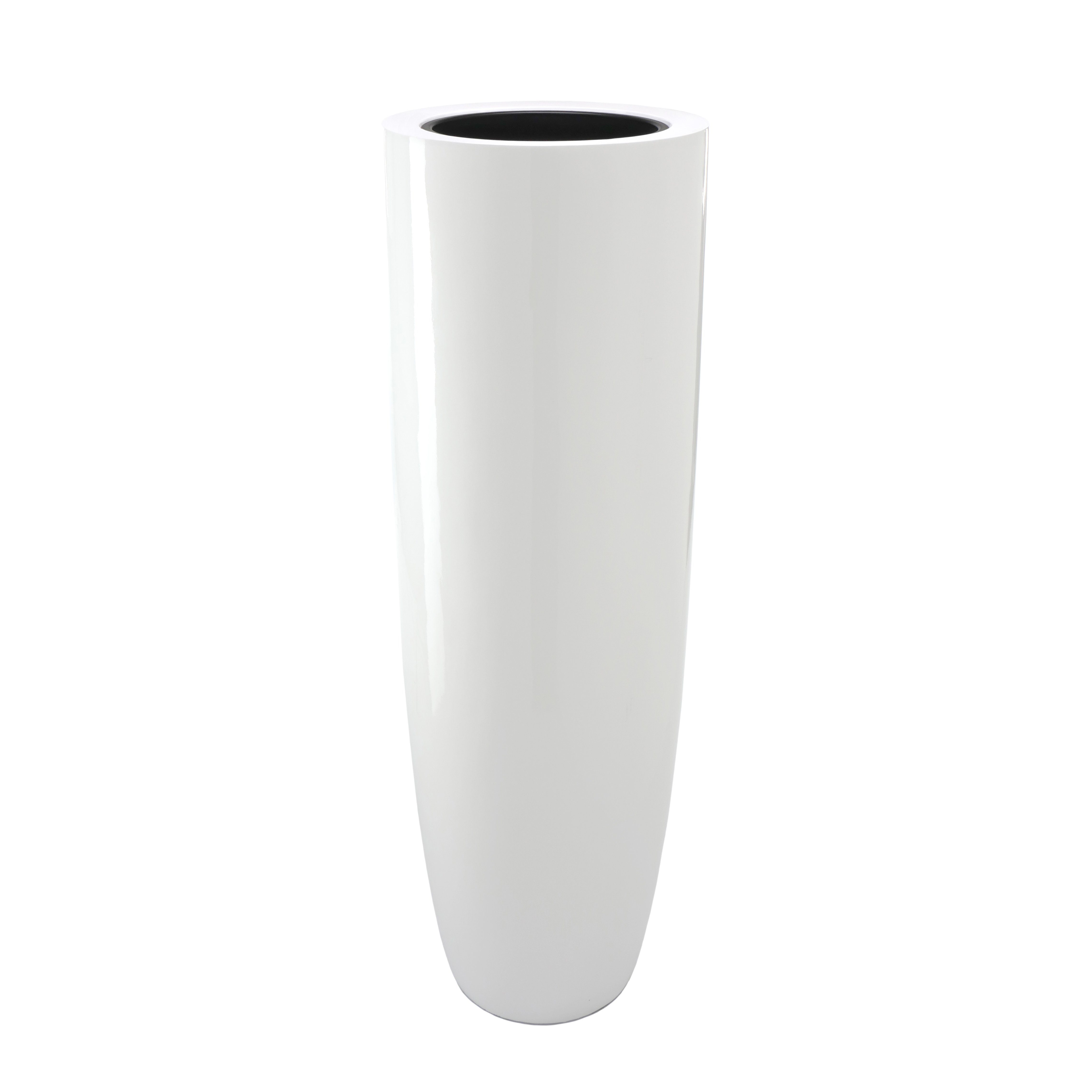 Flingora Fiberglas - Indoor Outdoor Höhe Bodenvase mit - & - Einsatz 150 cm Ophelia, Weiß -