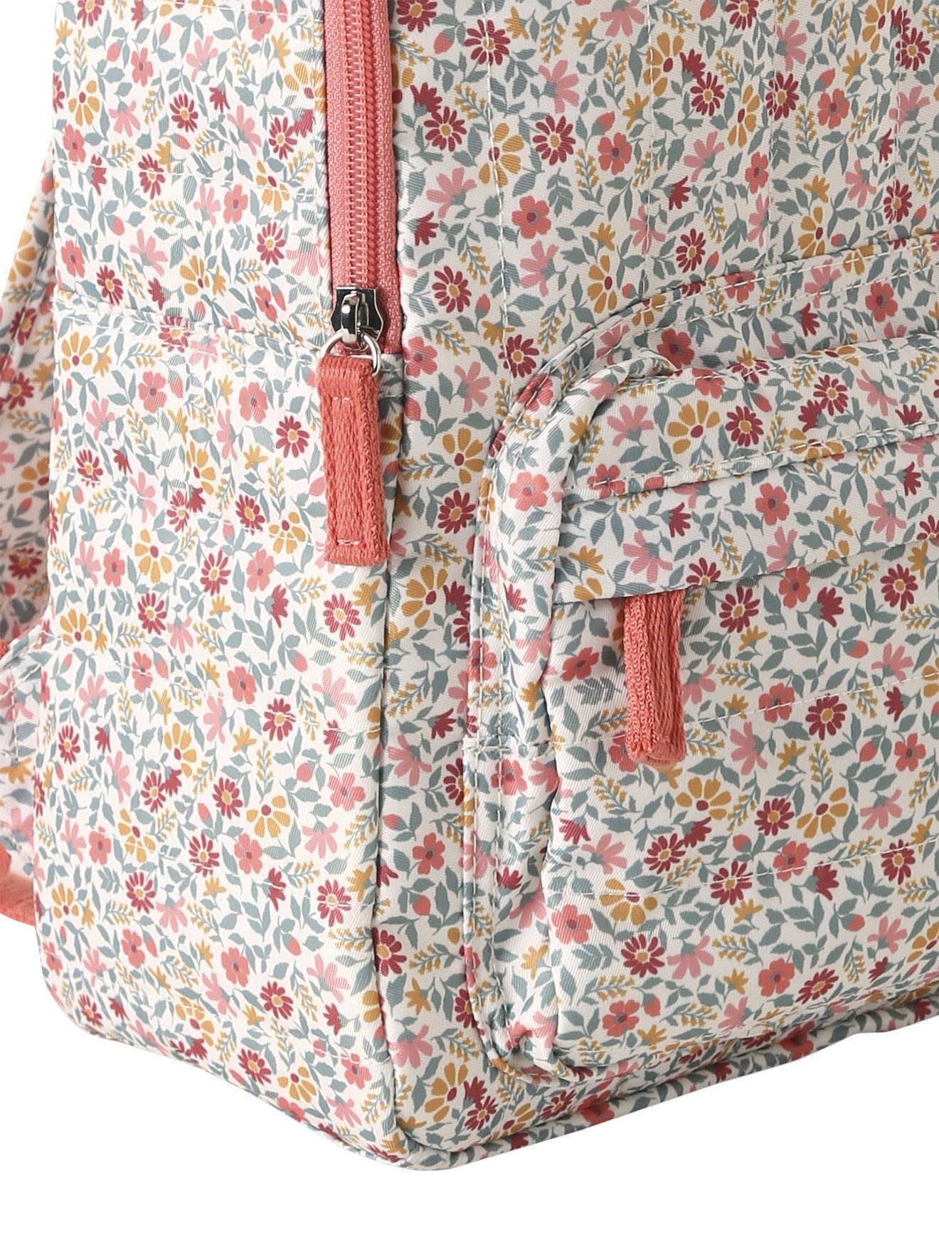 vertbaudet Rucksack Geblümter Mädchen Grundschul-Rucksack BERGAMOTTE