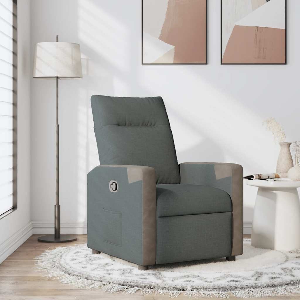 vidaXL Relaxsessel, Relaxsessel Dunkelgrau Stoff