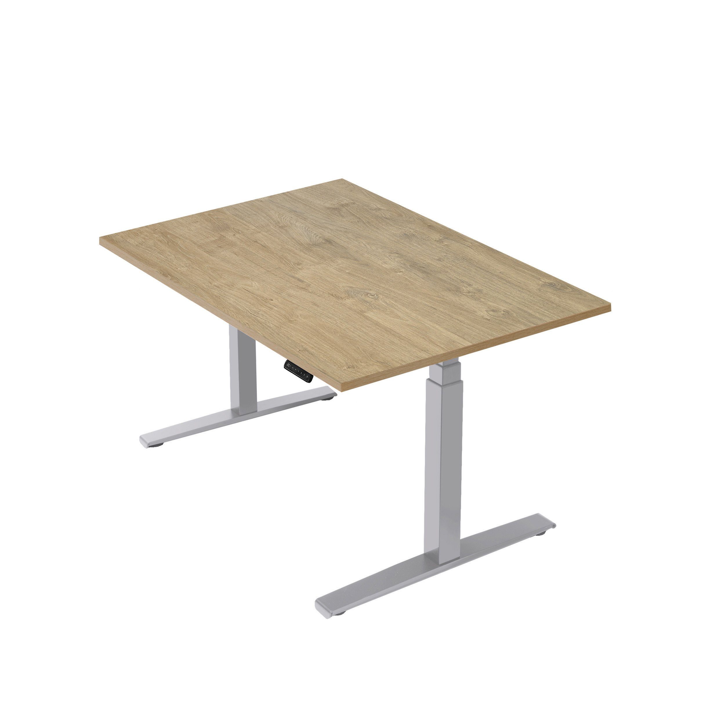 boho office® Schreibtisch Basic Line, Silber günstig online kaufen