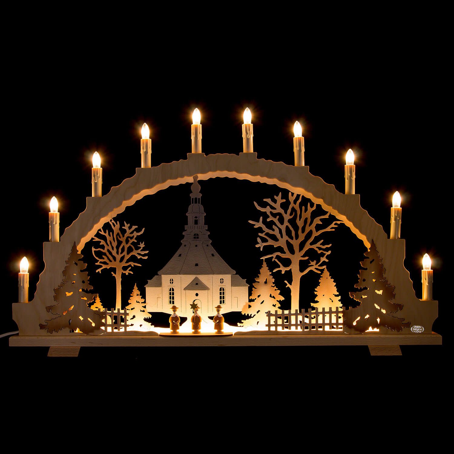 Tietze Erzgebirgsdesign Schwibbogen Schwibbogen Seiffener Kirche (70x42cm) von Tietze Erzgebirgsdesign