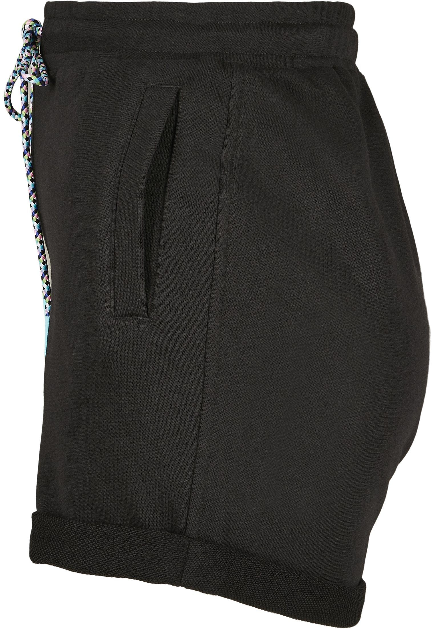 URBAN CLASSICS Stoffhose Damen Ladies Shorts (1-tlg) black Terry Beach