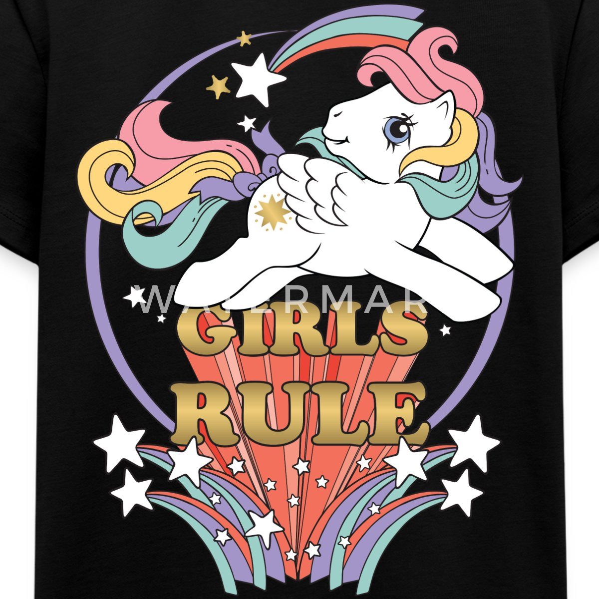 Spreadshirt T-Shirt My little Pony Retro Girls Rule 80er Kinder Premium T-Shirt (1-tlg)