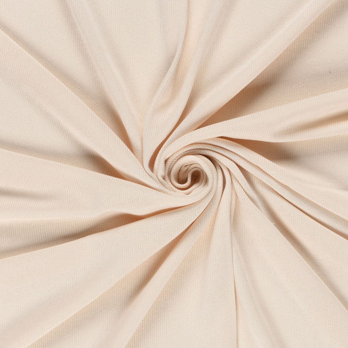 SCHÖNER LEBEN. Stoff Strickstoff Meterware aus 100% Baumwolle in Ivory 135cm, atmungsaktiv