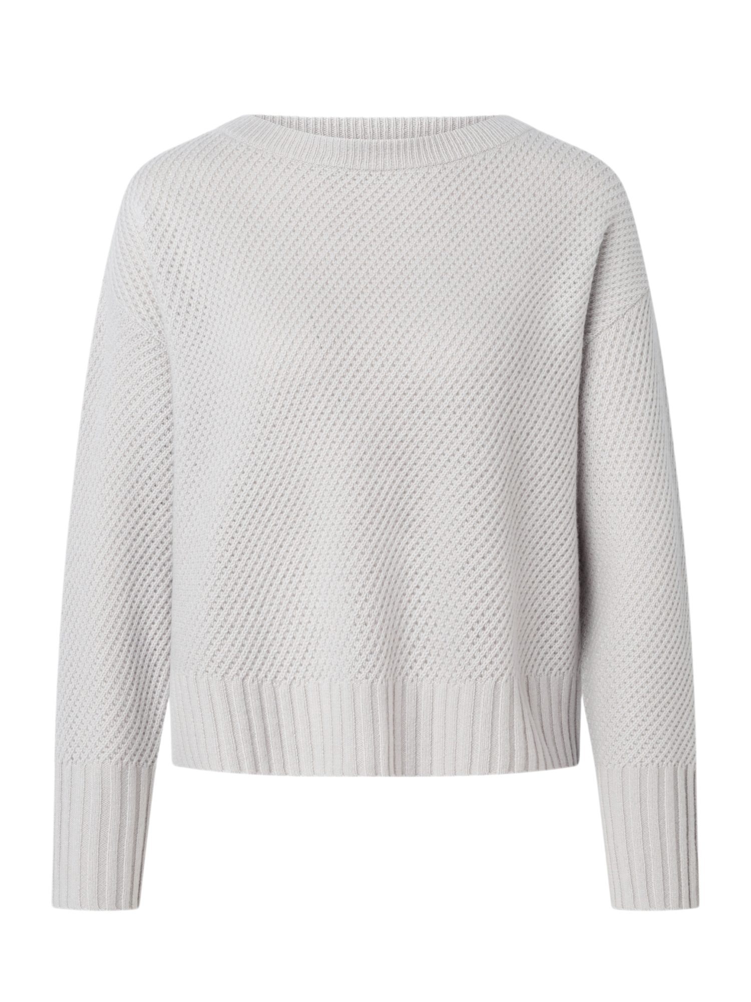 Windsor Langarmshirt weiß,Casual,Wolle,Unifarben,Rundhals,Lang,Regular Fit