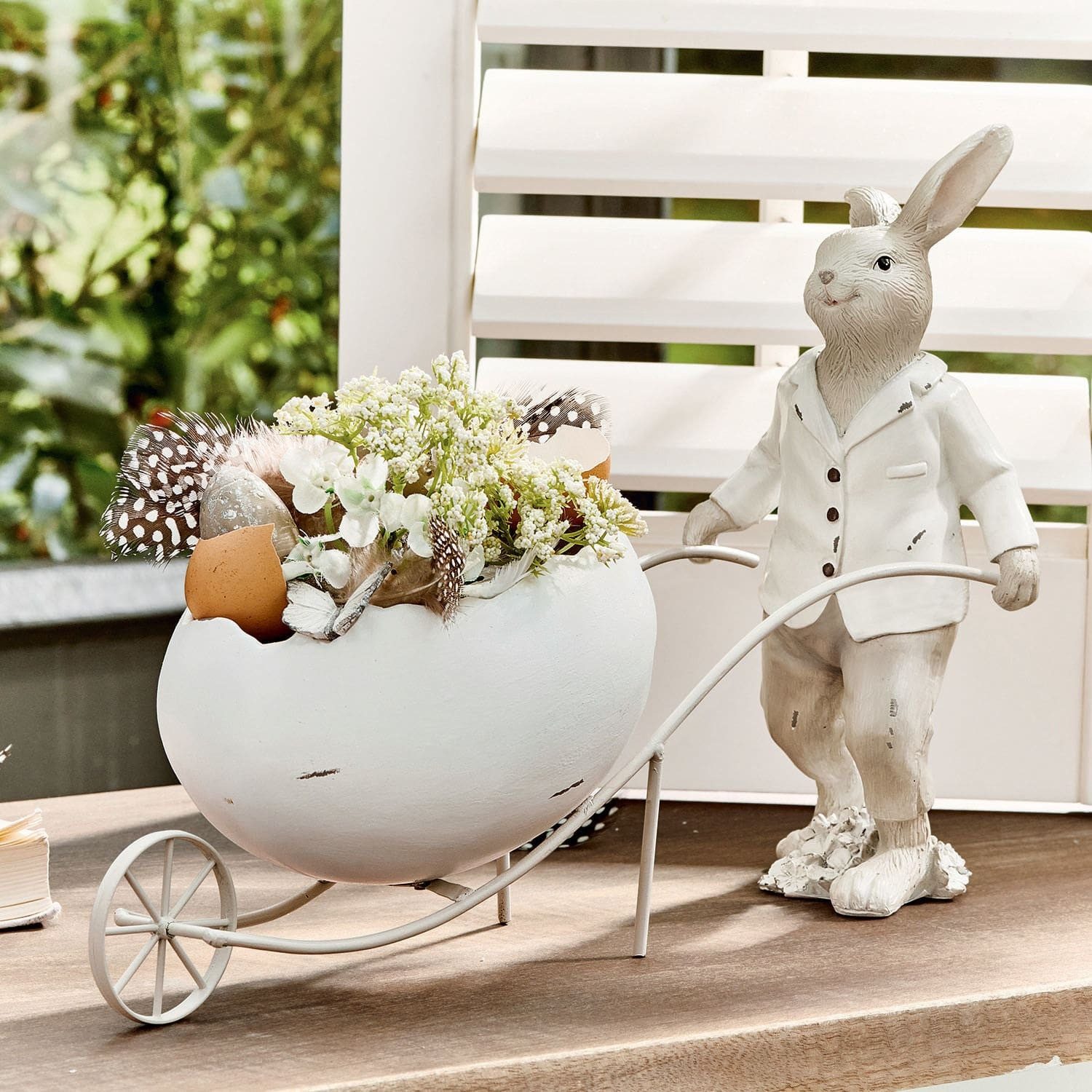 Mirabeau Osterfigur Hase Jaris weiß
