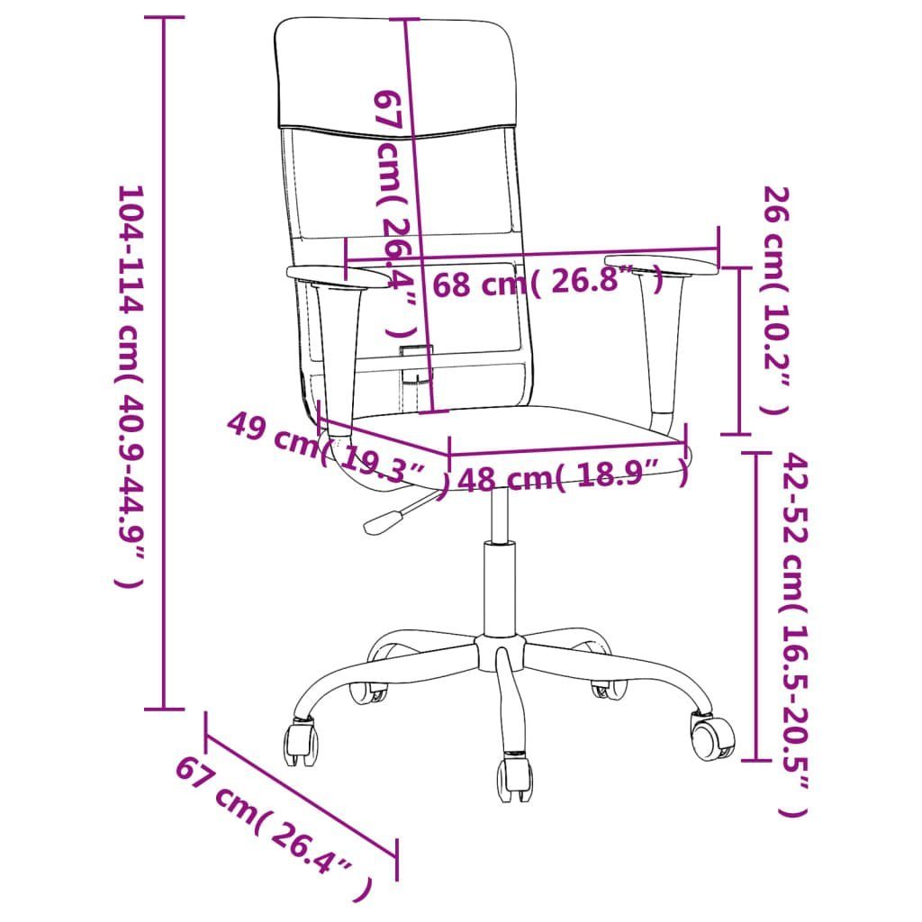 Dunkelgrau furnicato Höhenverstellbar Stoff Bürostuhl