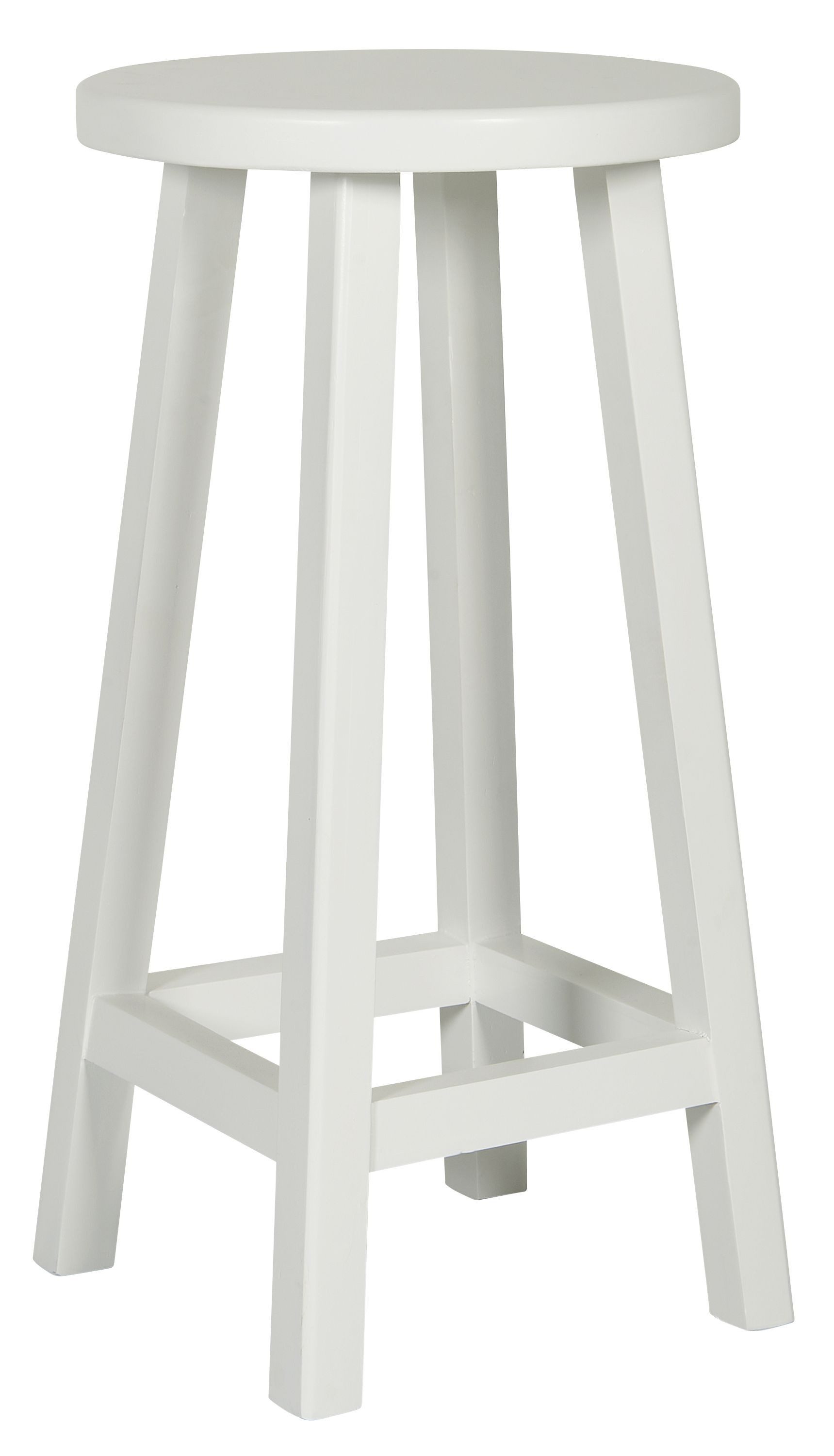 Ib Laursen Табурети Ib Laursen - Barhoker Hoher Табурети H 73cm Holz Weiß 52017-11