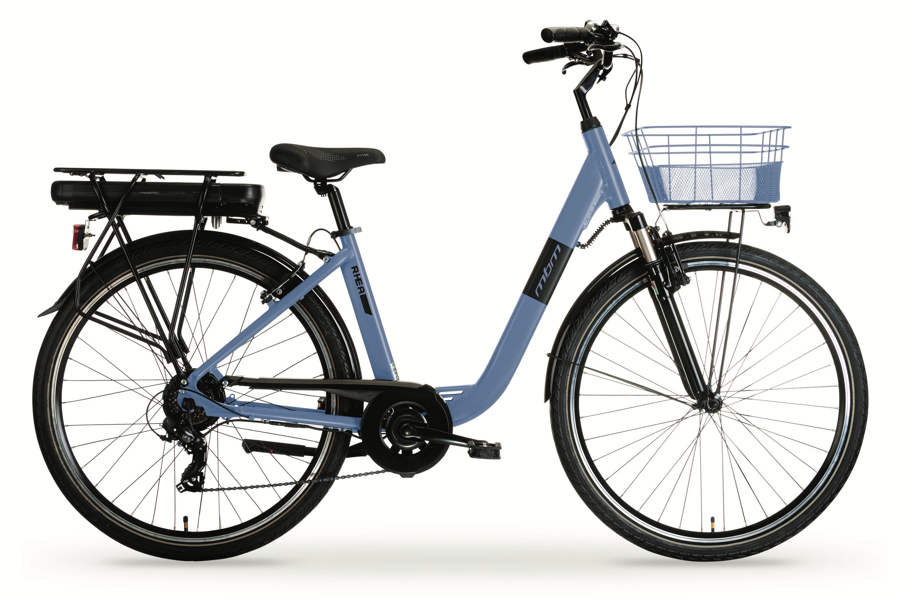 MBM E-Bike, 6 Gang Shimano, Kettenschaltung, Heckmotor, 518 Wh, Elektro-Citybike RHEA 26 Zoll