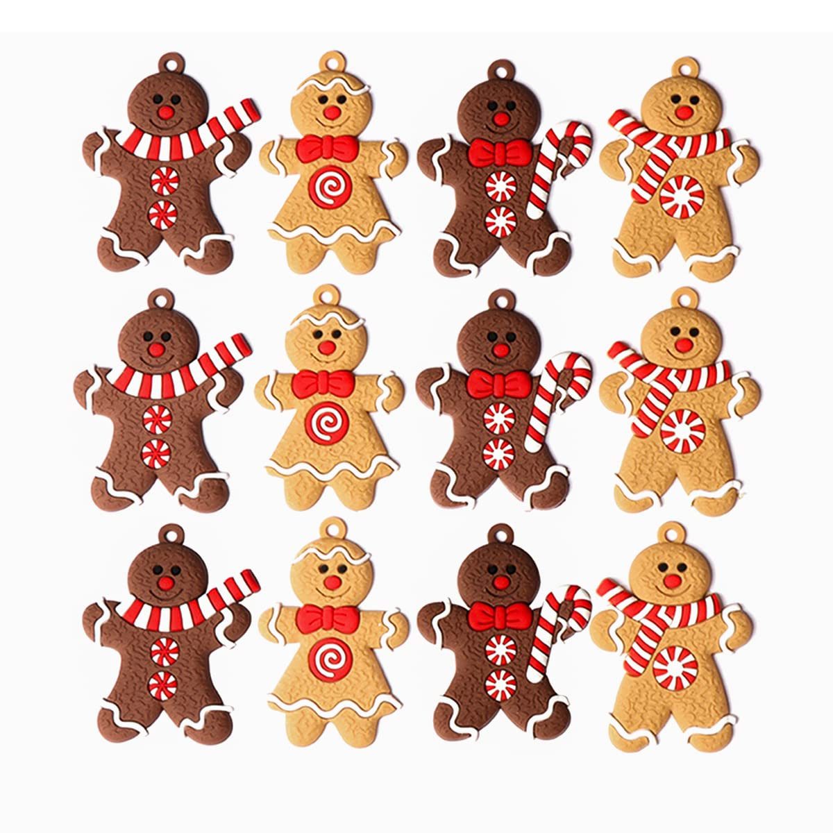 FOUORTUNATE-BEE Christbaumschmuck Lebkuchen, 12 Stück Weihnachts Ornamentes günstig online kaufen