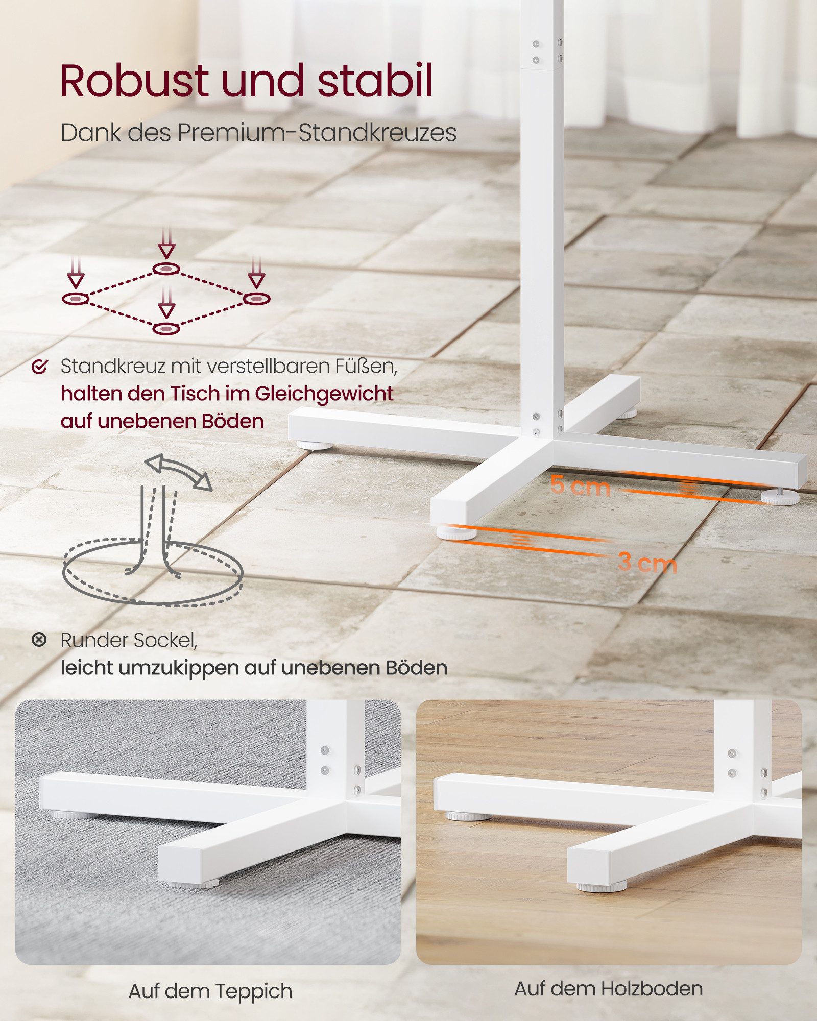 VASAGLE Bartisch Esstisch, Bartisch, Esstisch, Stehtisch, für 2-3 Personen, 60 x 60 x 104,5 cm