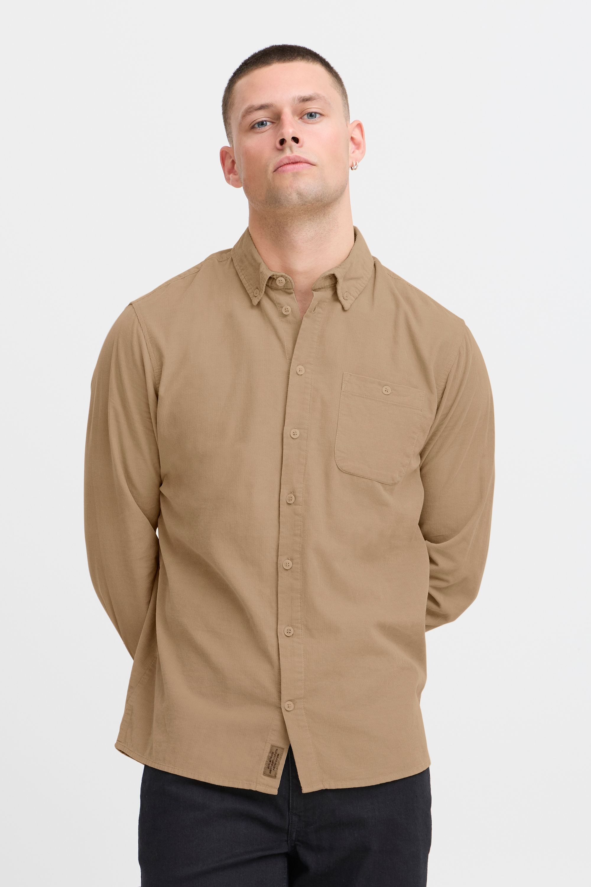 Blend Langarmhemd BHShirt Lässiges Cordhemd mit Brusttasche günstig online kaufen