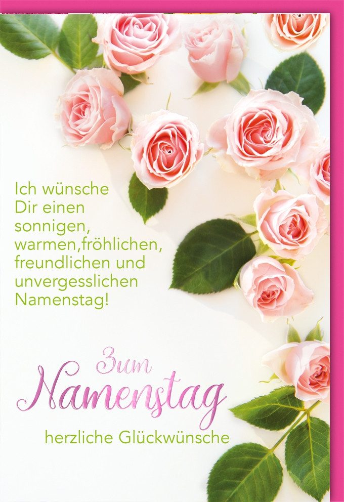 Verlag Dominique Grußkarten Namenstag Glückwunschkarte im Format 11,5