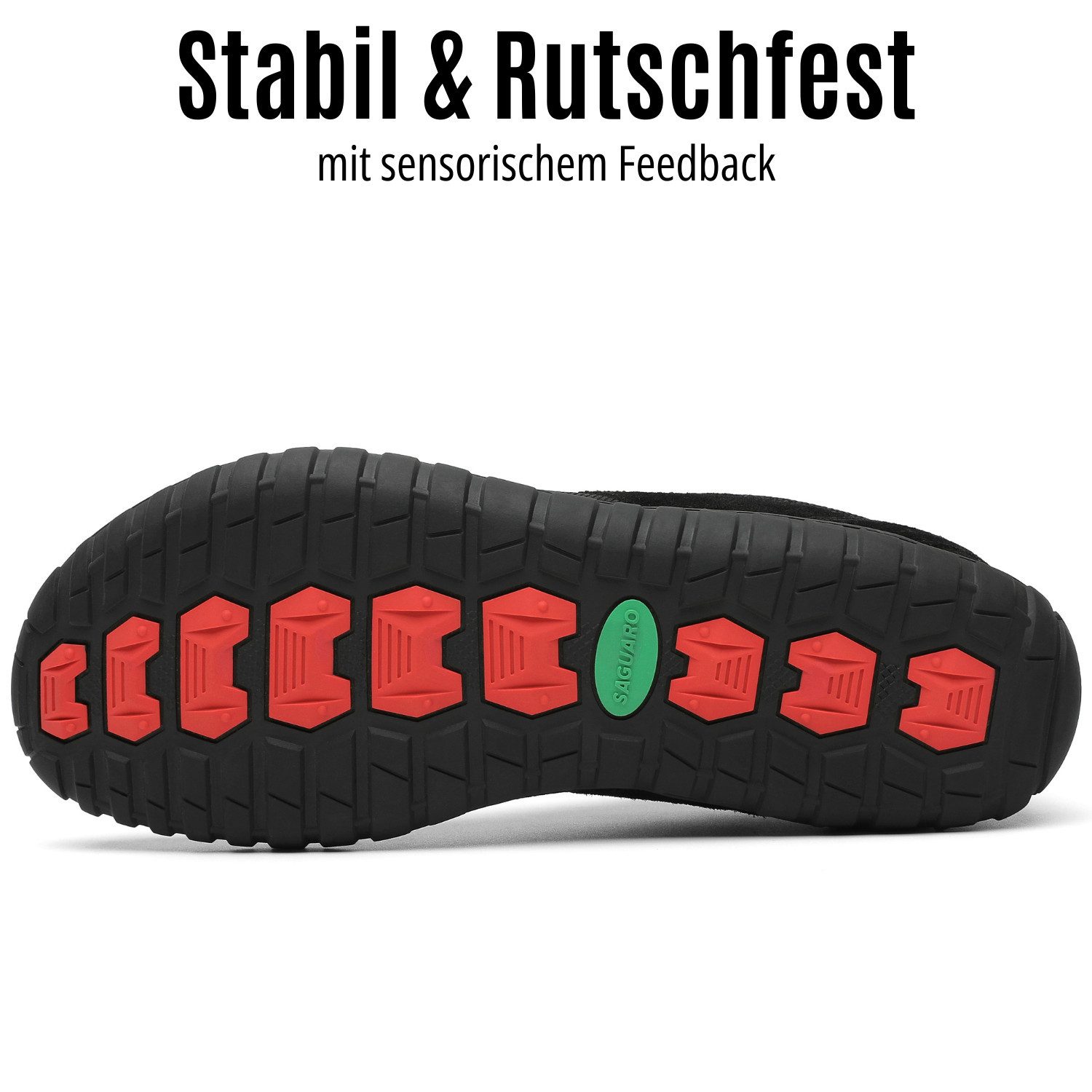 SAGUARO Active Sommer Barfußschuh (6mm Sohlenstärke, Nullabsatz, bequem, leicht, atmungsaktiv, rutschfest) Minimalschuhe Sportschuhe Sneaker Halbschuh Schnürschuh Freizeitschuhe
