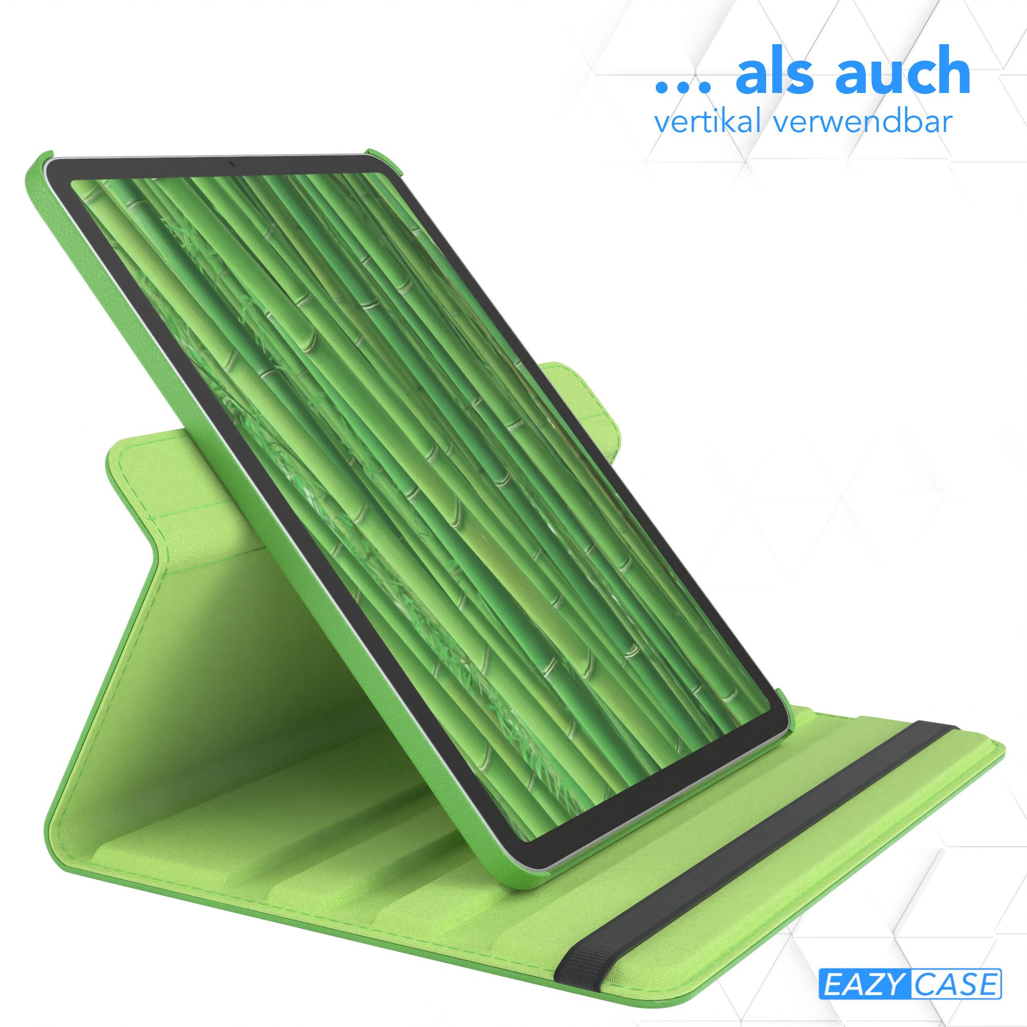 EAZY CASE Tablet-Hülle Rotation Case für iPad Pro 11" 1./2./3./4. Gen. 11 Zoll, Tabletcover Case Hardcover Flipcover zum Aufstellen Klapp-Case Grün – Bild 5 von 5