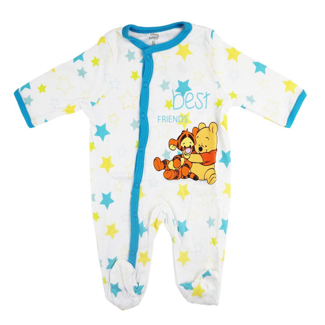 Disney Langarmwickelbody Disney Winnie der Pooh Tiger Baby Strampler Einteiler Gr. 62 bis 92, 100% Baumwolle
