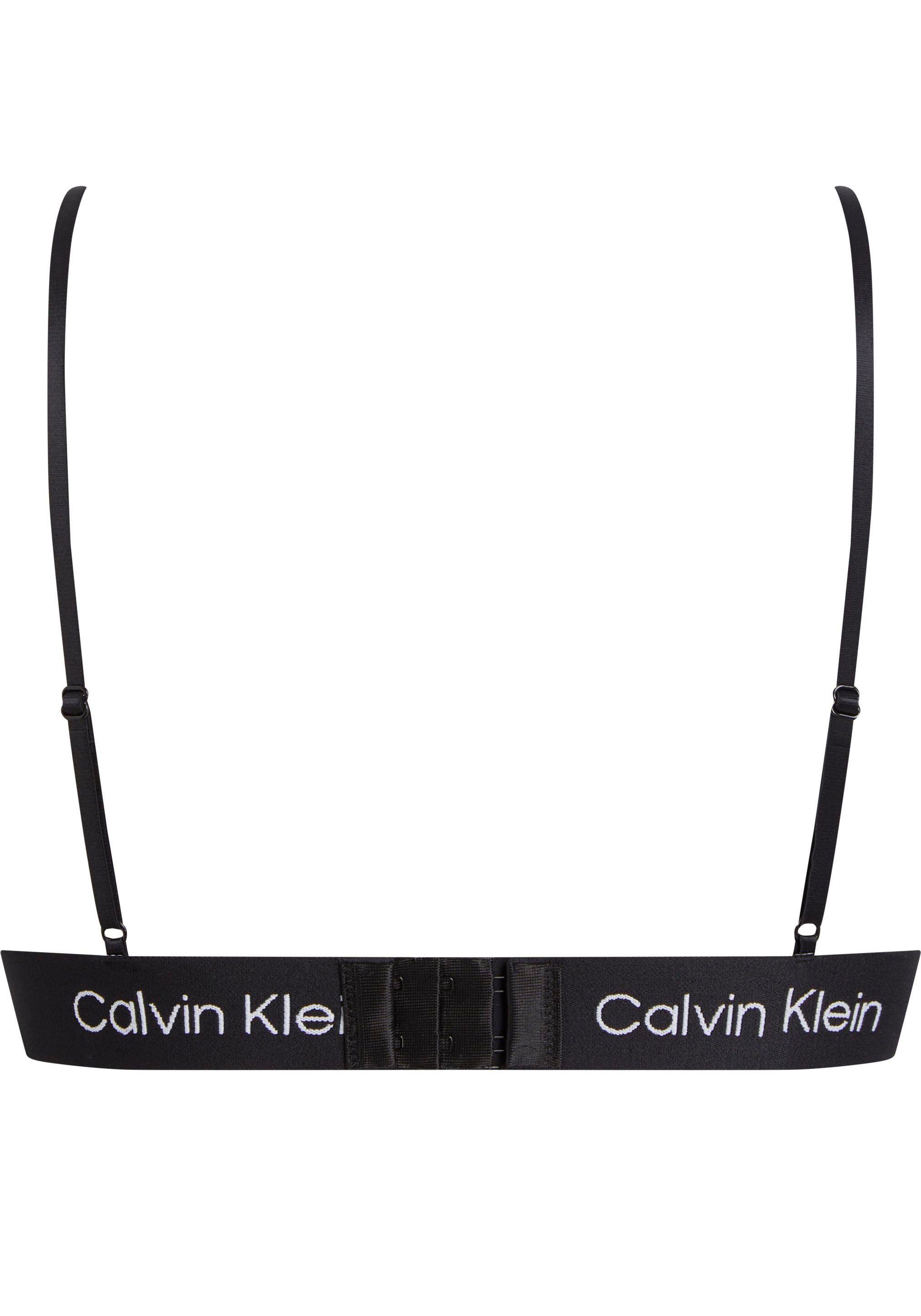 Klein mit schwarz Underwear sportlichem Calvin Triangel-BH Elastikbund