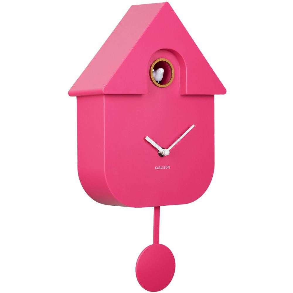 Karlsson Uhr Kuckucksuhr Wall Clock Modern Cuckoo Hellpink (41cm) – Bild 2 von 5