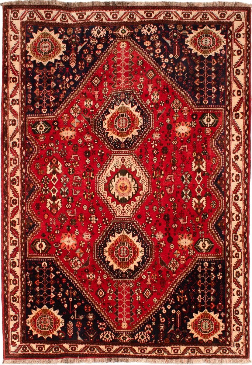 Orientteppich Shiraz 211x296 Handgeknüpfter Orientteppich / Perserteppich, Nain Trading, rechteckig, Höhe: 10 mm