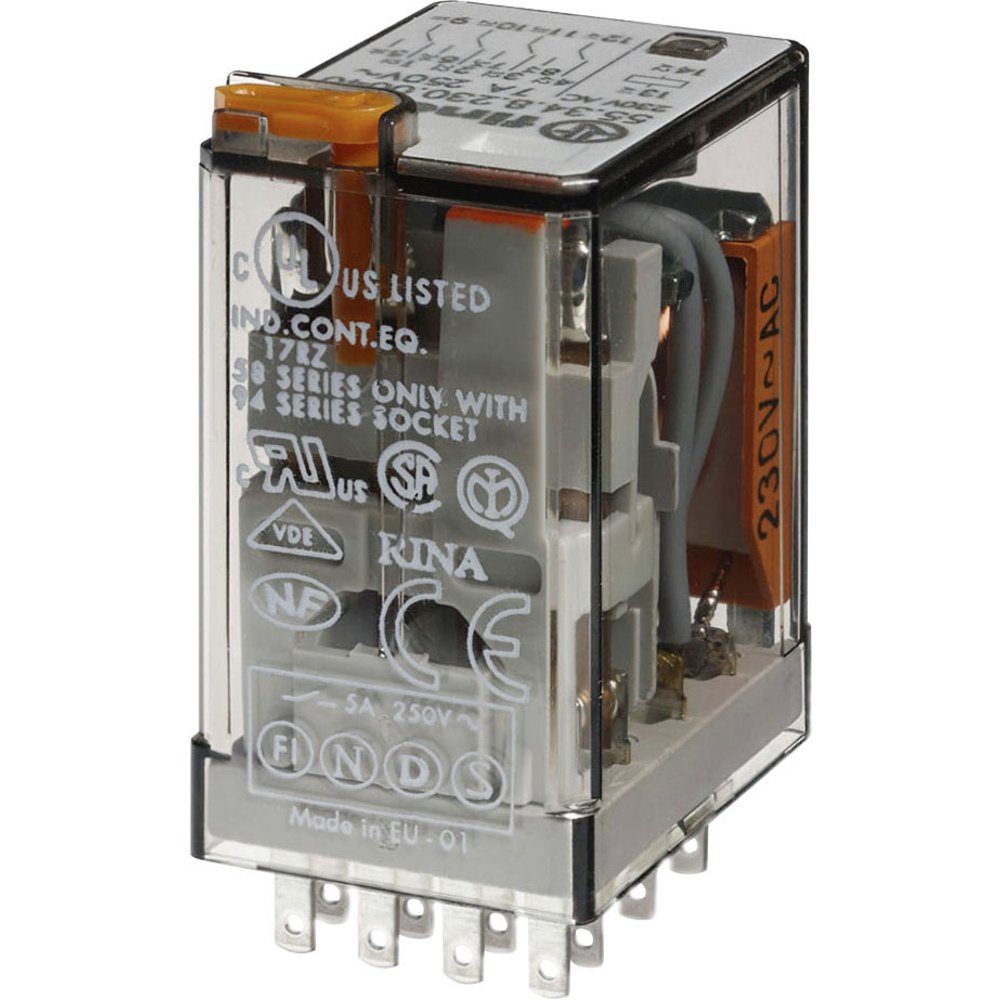 Zeitrelais Finder 55.34.8.110.0054 Steckrelais 110 V/AC 7 A 4 Wechsler 1 St.