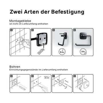 AM.PM Toilettenpapierhalter Gem ohne Deckel/mit Deckel, rost- und korrosionsbeständig für langlebige Haltbarkeit