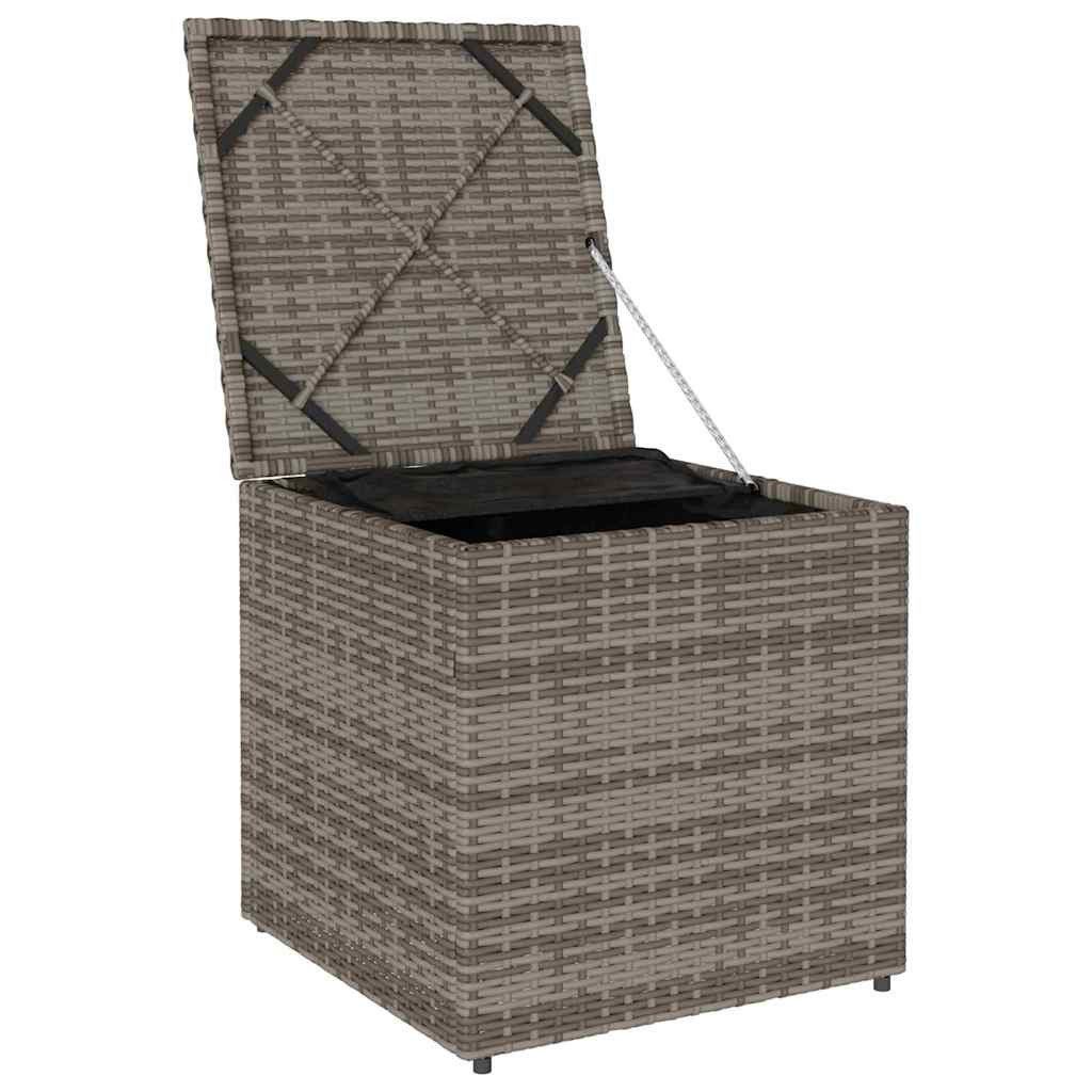 VidaXL Garten-Auflagenbox Beige 110x50x58 Cm – Aus Poly Rattan Mit Robustem Stahlgestell Und Gasfeder – Perfekt Für Kissen, Pooltücher & Mehr