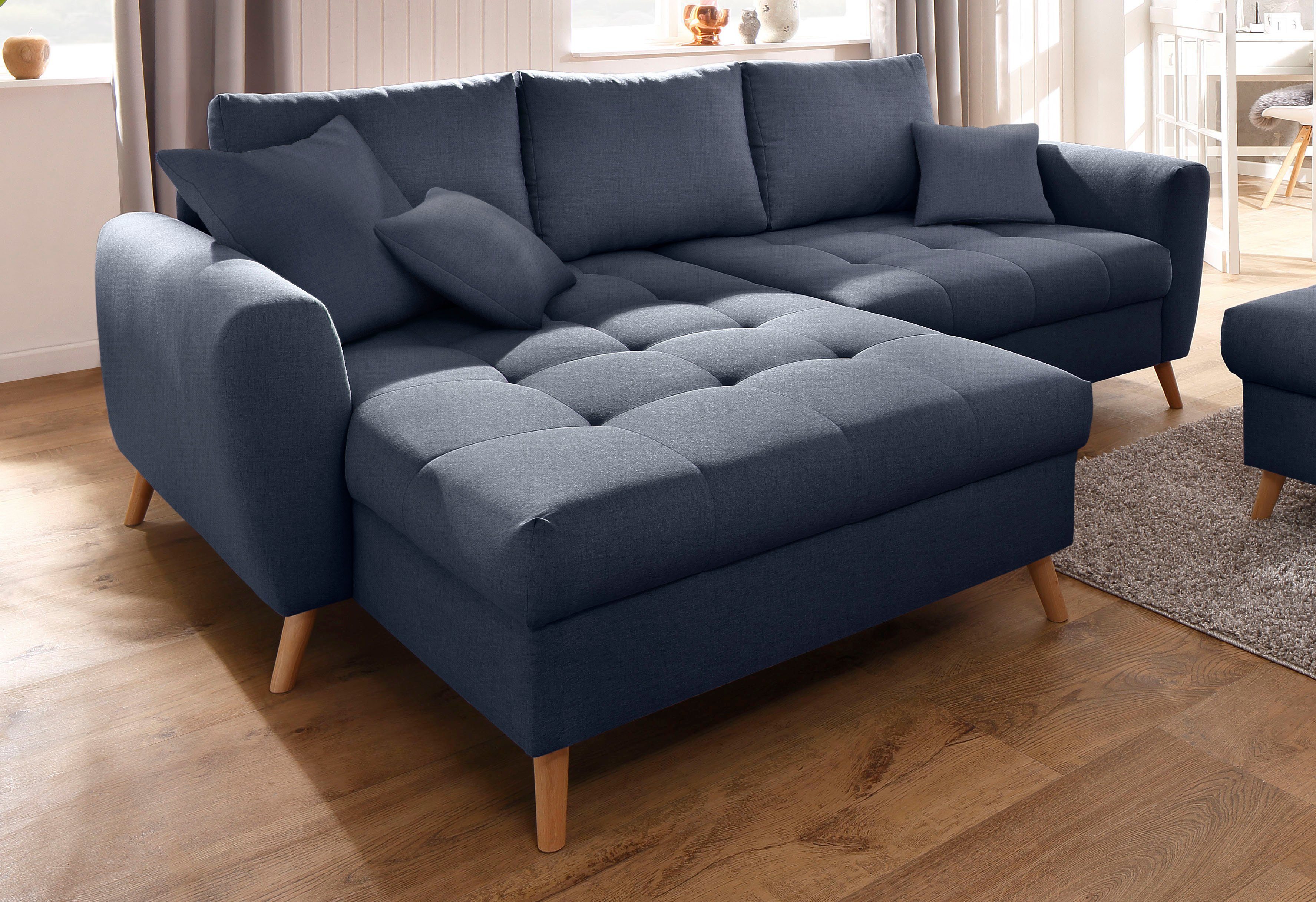 Home affaire Ecksofa »Blackburn Luxus«, mit besonders hochwertiger  Polsterung für bis zu 140 kg pro Sitzfläche online kaufen | OTTO