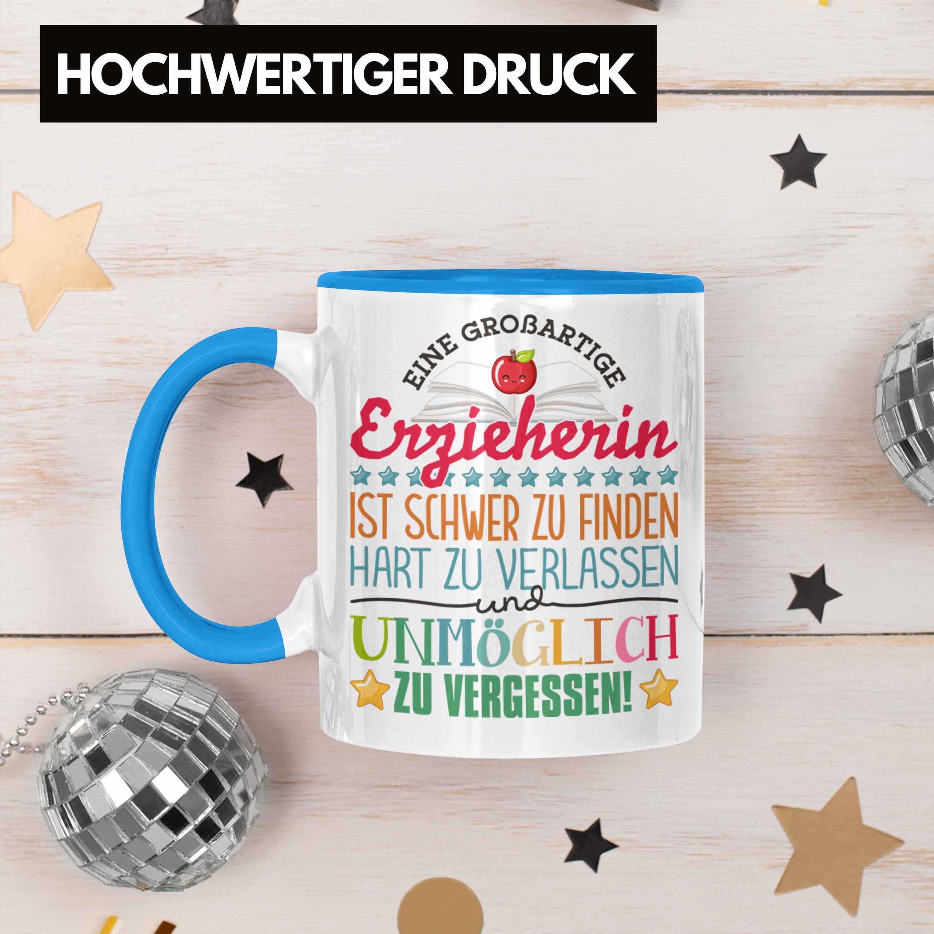 Trendation Tasse Trendation - Erzieherin Abschied Tasse Abschiedsgeschenk Spruch Kinder