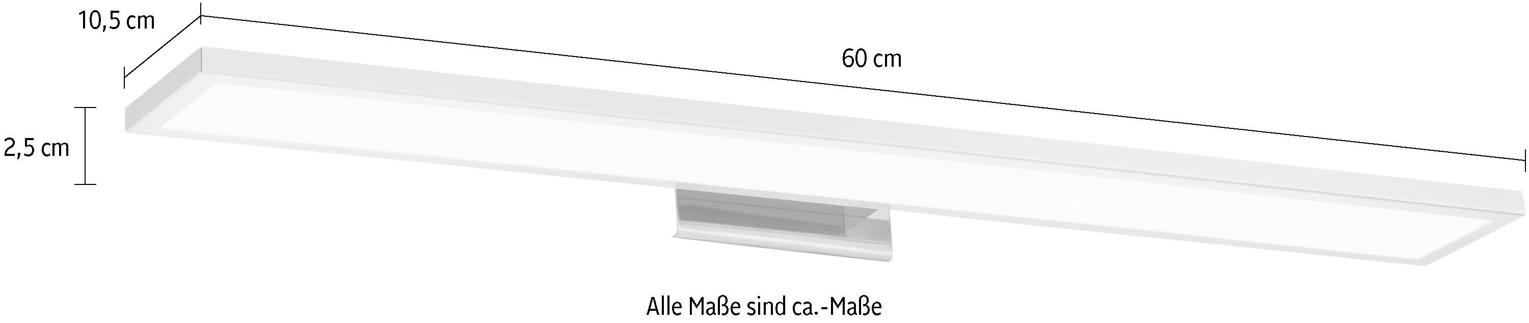 LED fest Spiegelleuchte Breite MARLIN Aufbauleuchte, integriert, cm, 60