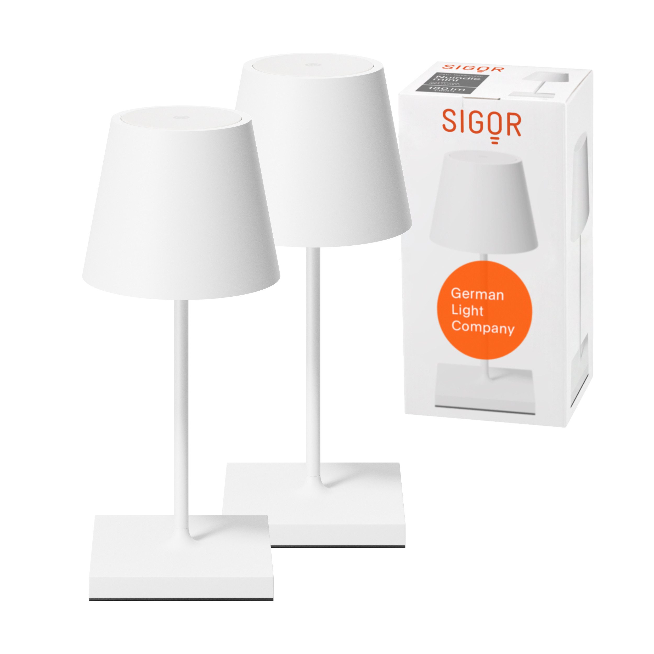 SIGOR LED Tischleuchte, Dimmbar, LED fest integriert, 2.700 + 2.200 K