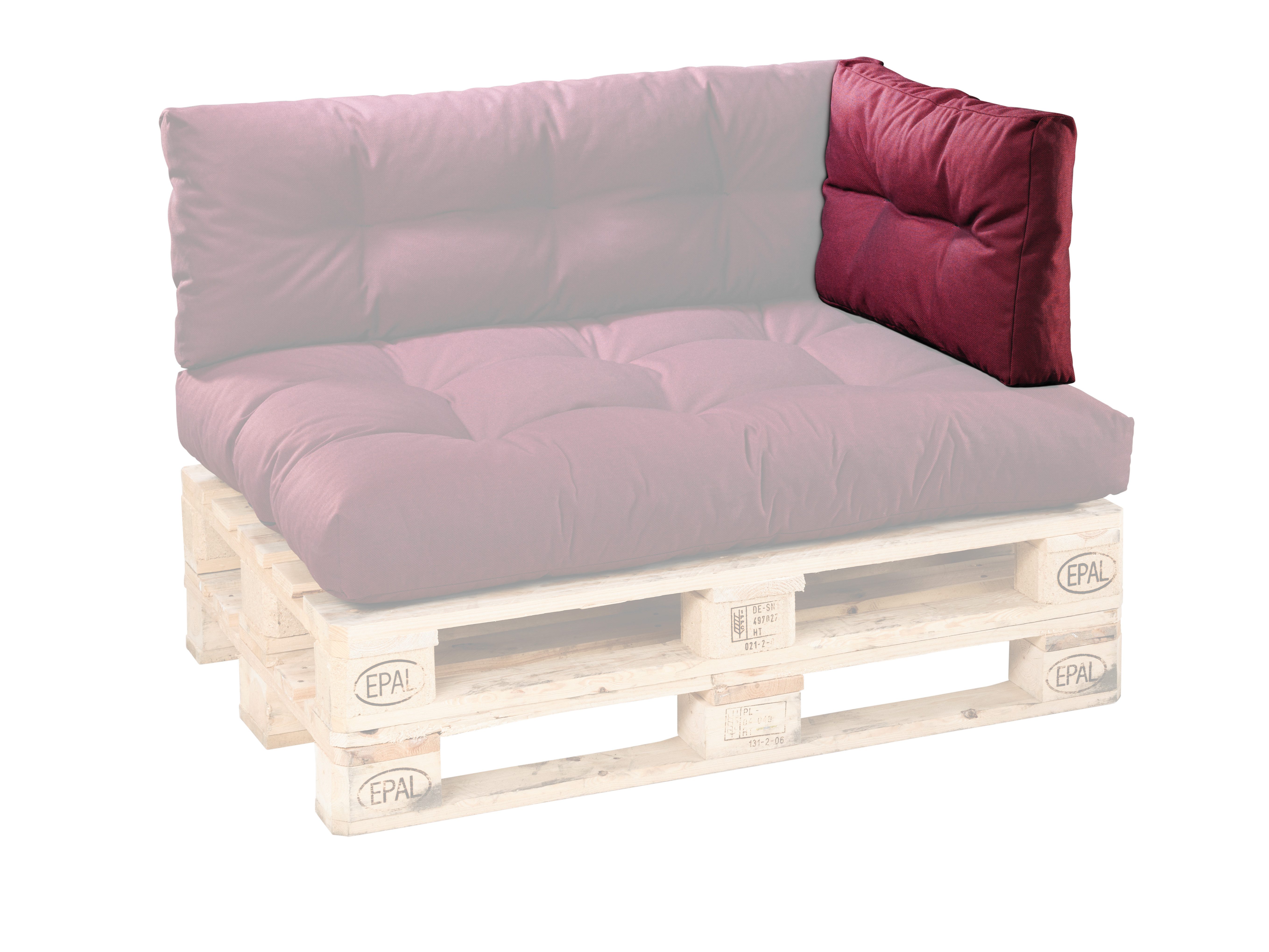 XDREAM Palettenkissen Sitzkissen, Rückenkissen und Seitenkissen (Einzeln oder als Set), passend für handelsübliche Europaletten/ Indoor & Outdoor geeignet