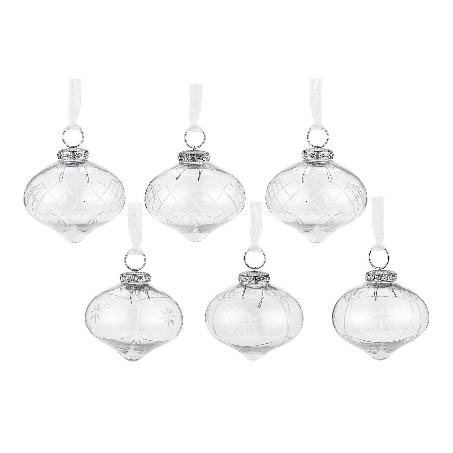 Christbaumschmuck Weihnachtsschmuck 6er Set Cheshire klar