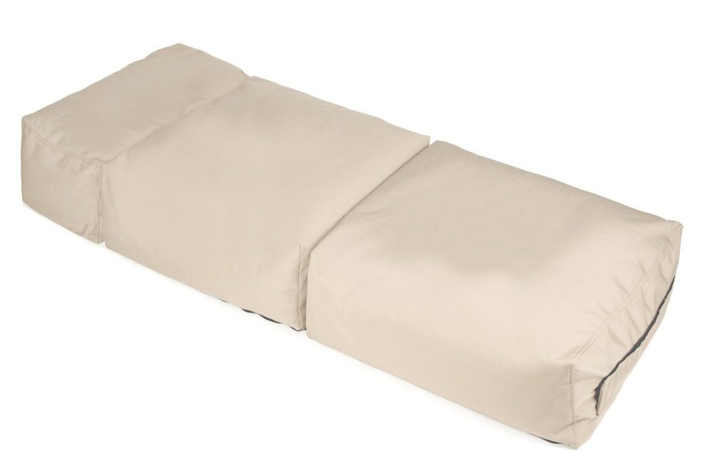 OUTBAG Sitzsack wasserfest, in OUTBAG beige outdoorfähig, made Outdoor-Sitzsack Germany, (Outdoor-Sitzsack), Plus Switch