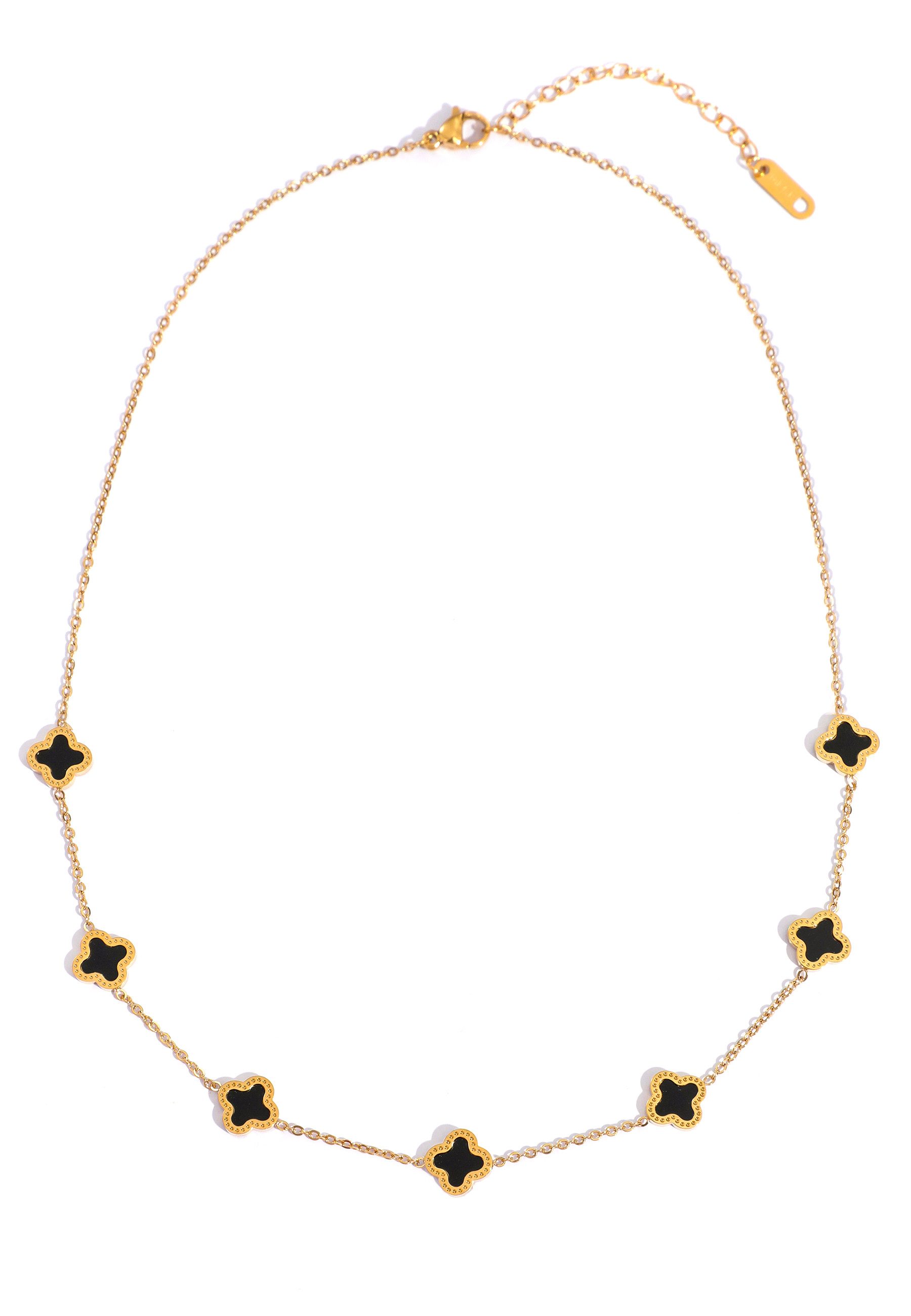 GOLDKLEIN Edelstahlkette Blume Schmuck Gold Halskette Anhänger, Angebot - Damen Herren mit Schmuckbox - Sale bis 31.07.2026
