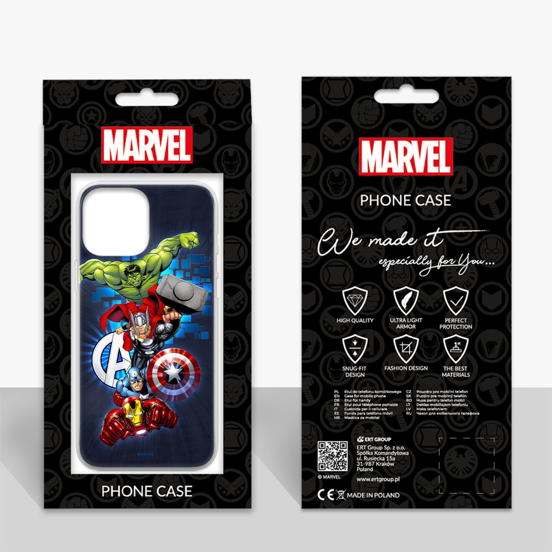 MARVEL Handyhülle Handyhülle Avengers 001 Marvel Full Print Marineblau