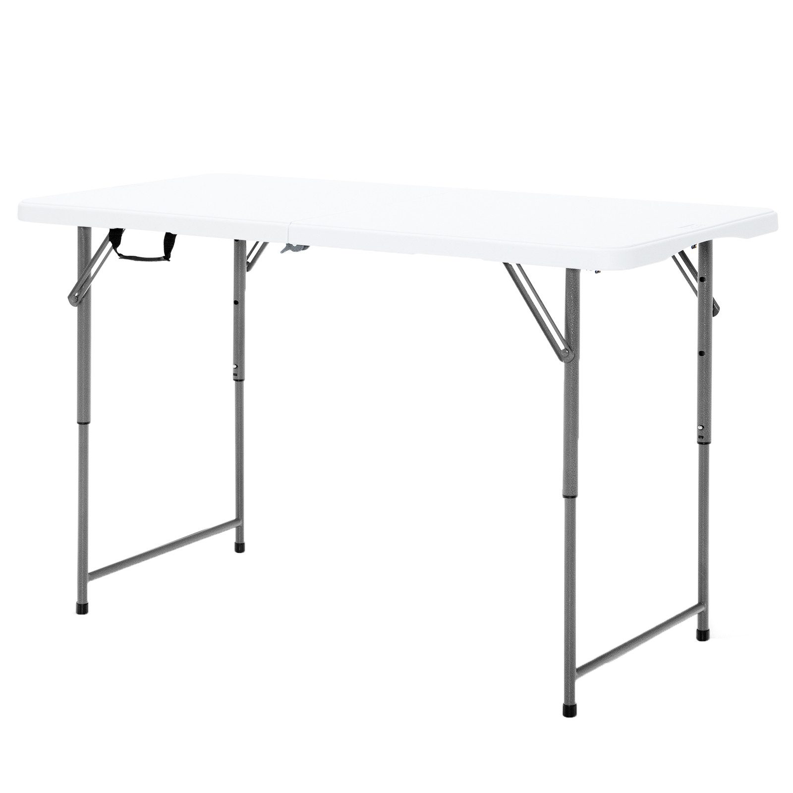 KOMFOTTEU Campingtisch Gartenklapptisch aus Eisenrohr & HDPE mit Griff, 3-Fach höhenverstellbarer