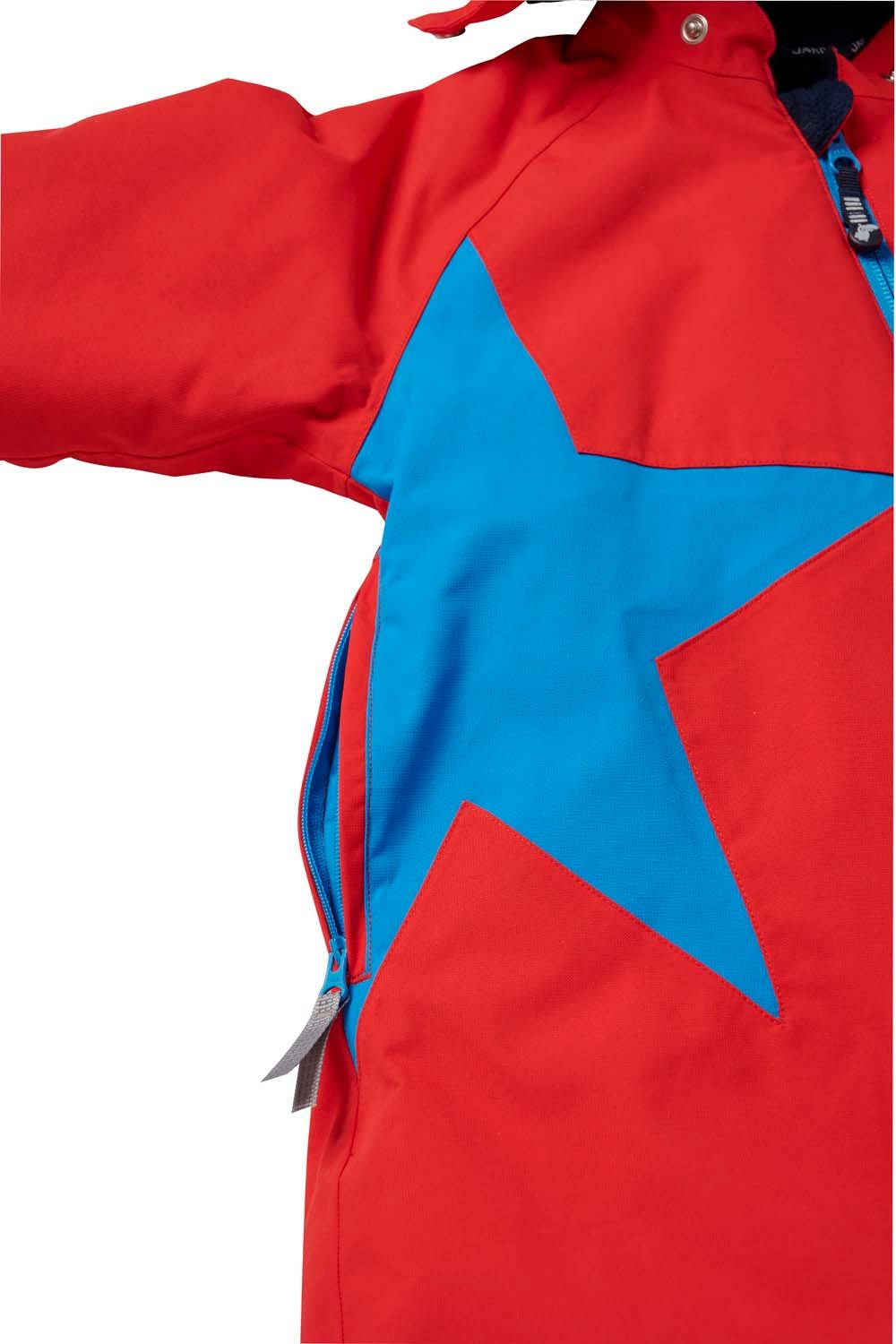 JAKO-O Snowsuit for Babies and Children, Star Design, tomato red