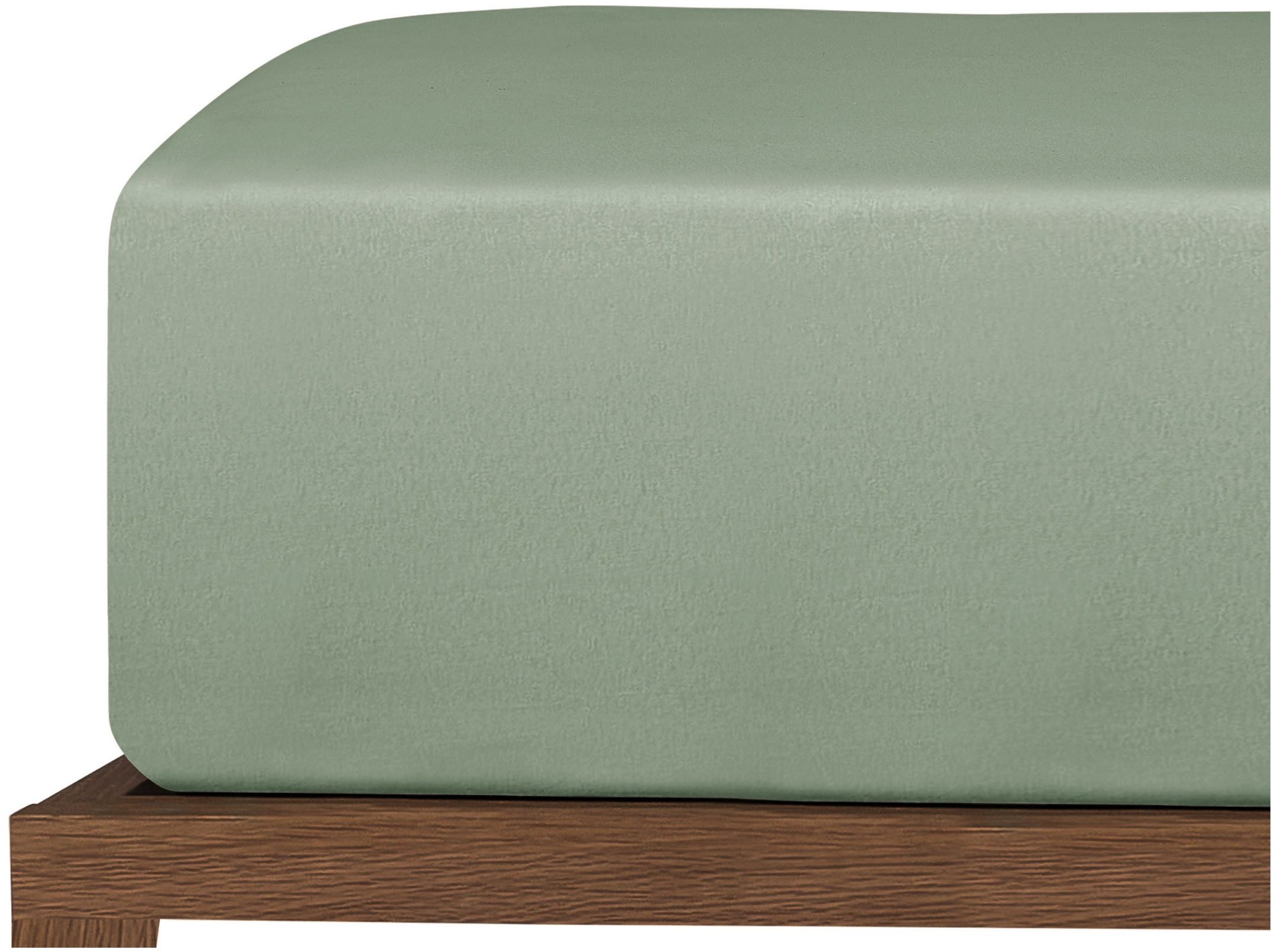 uncover by SCHIESSER Spannbettlaken New Jersey aus 100% Baumwolle, Jersey, Gummizug: rundum, (1 Stück), Made in Green