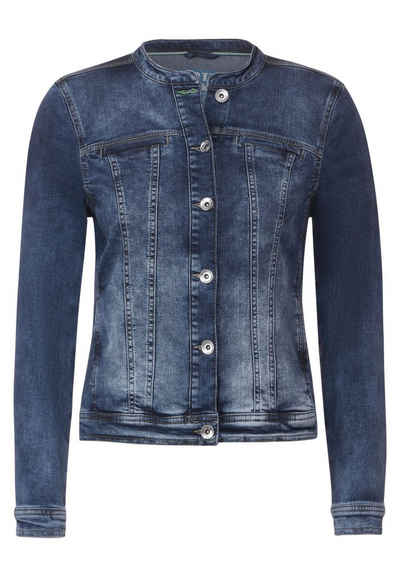Cecil Strickpullover Style Denim Jacket Mid Blue St
