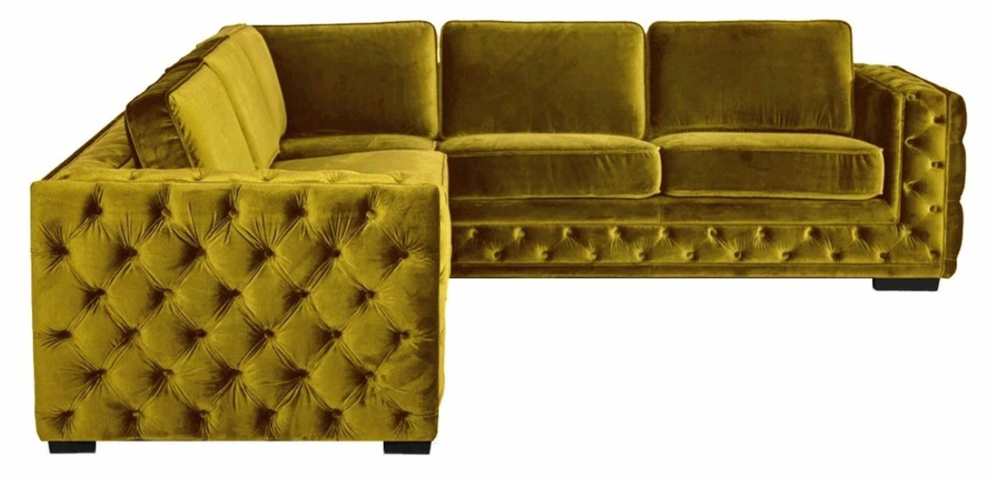JVmoebel Ecksofa Chesterfield Samt Ecksofa Sofa Couch Polster Eckgarnitur, Made in Europe