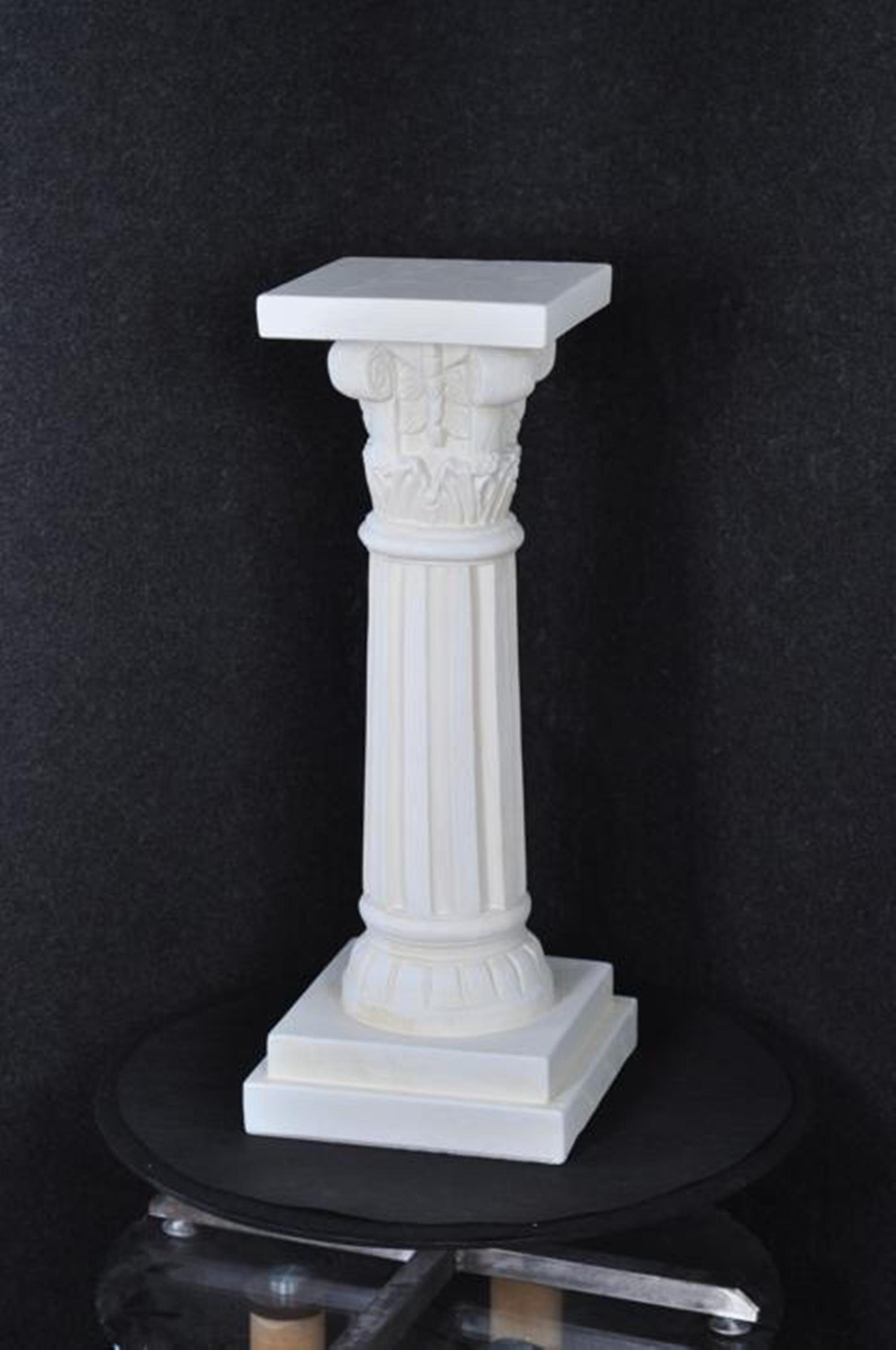 JVmoebel Skulptur, Medusa Säule Skulptur Marmor Figur Deko Römische Säulen Dekoration