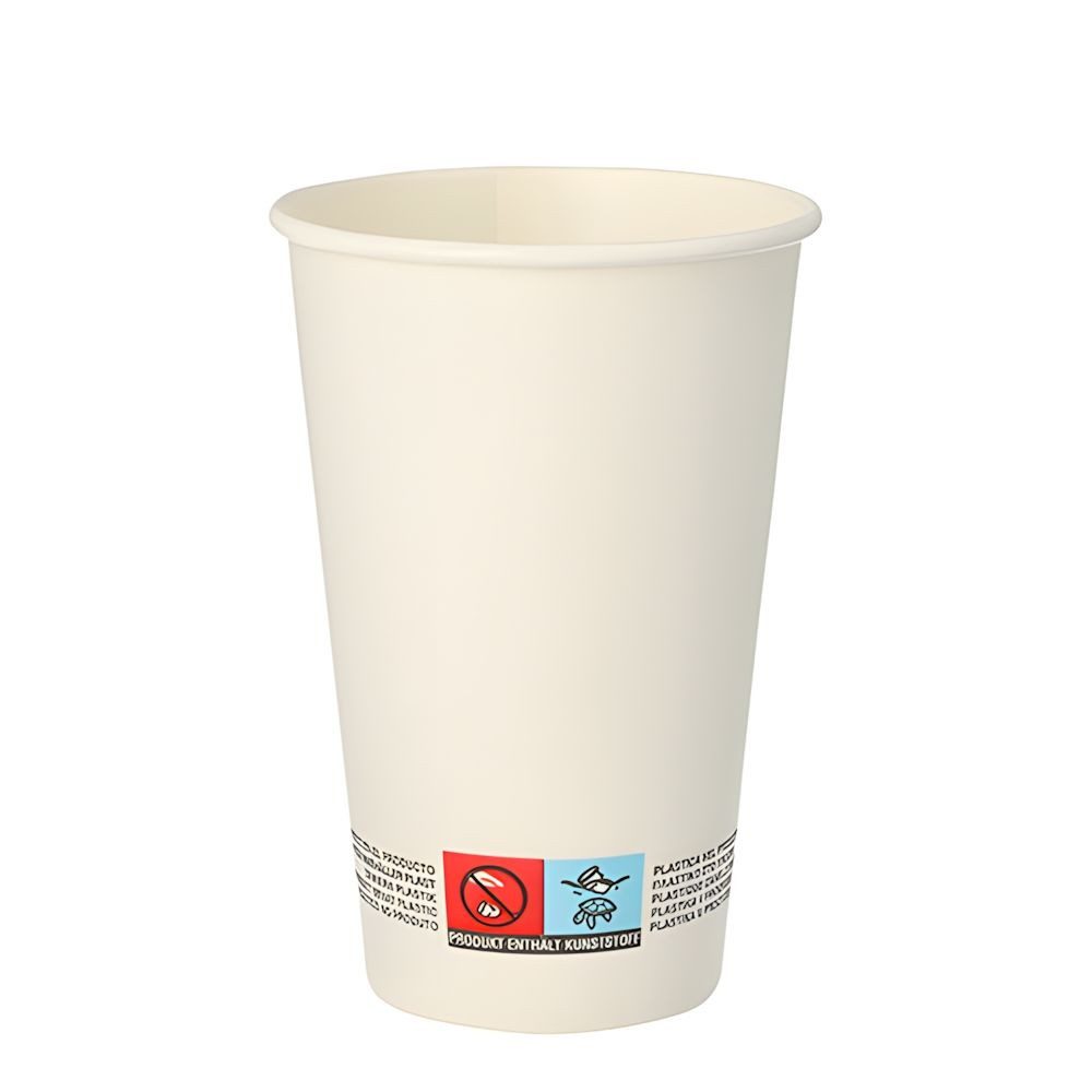 PAPSTAR Einwegbecher Trinkbecher, Pappe 0,3 l Ø 8 cm, 11,7 cm weiss 50 Stk, Pappe, PLA-beschichtet