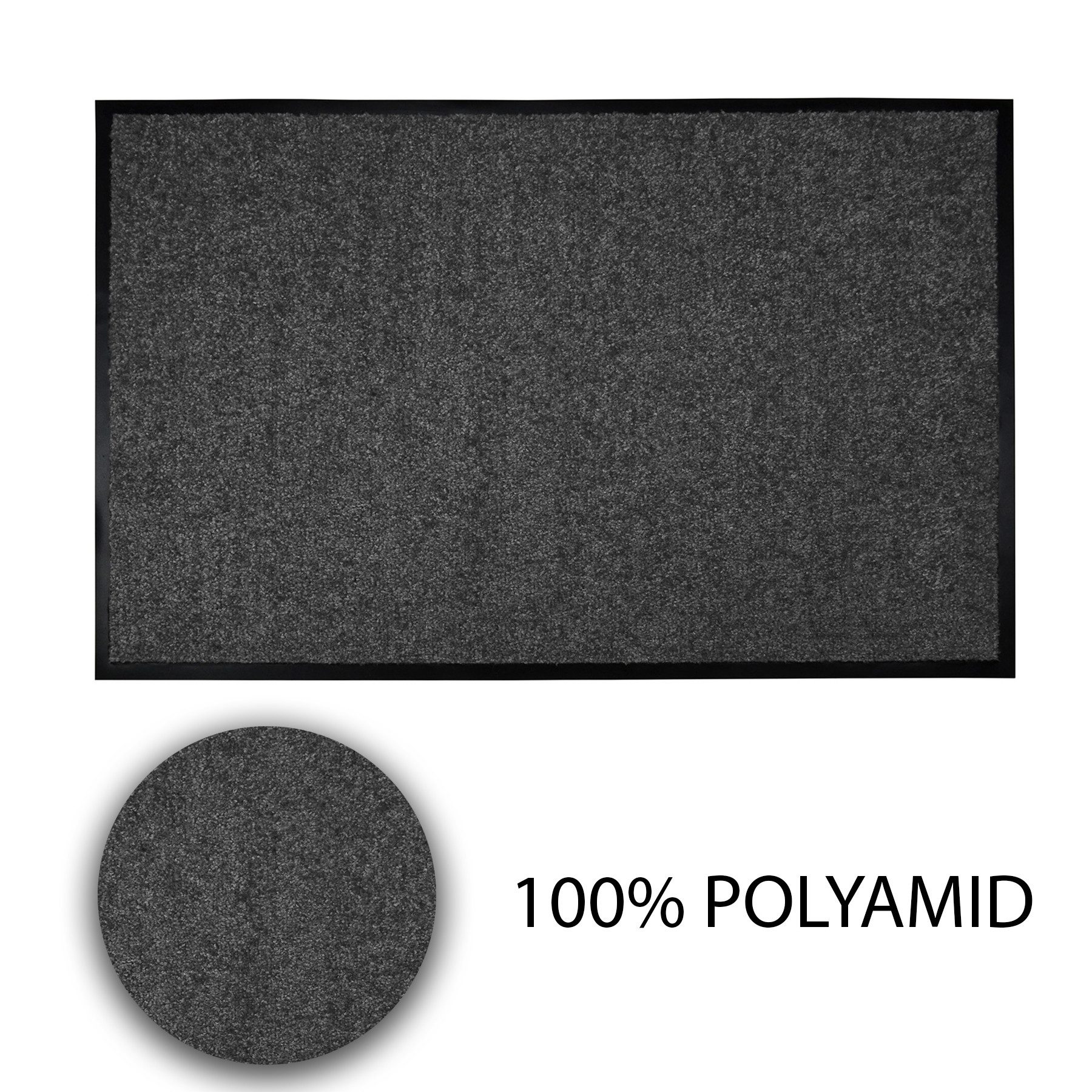MDEKOR Fußmatte Schmutzfangmatte Wash Clean, maschinenwaschbar, rutschhemmend, 40x60 cm, Grau, für Fußbodenheizung, UV-beständig, antistatisch – Bild 2 von 5