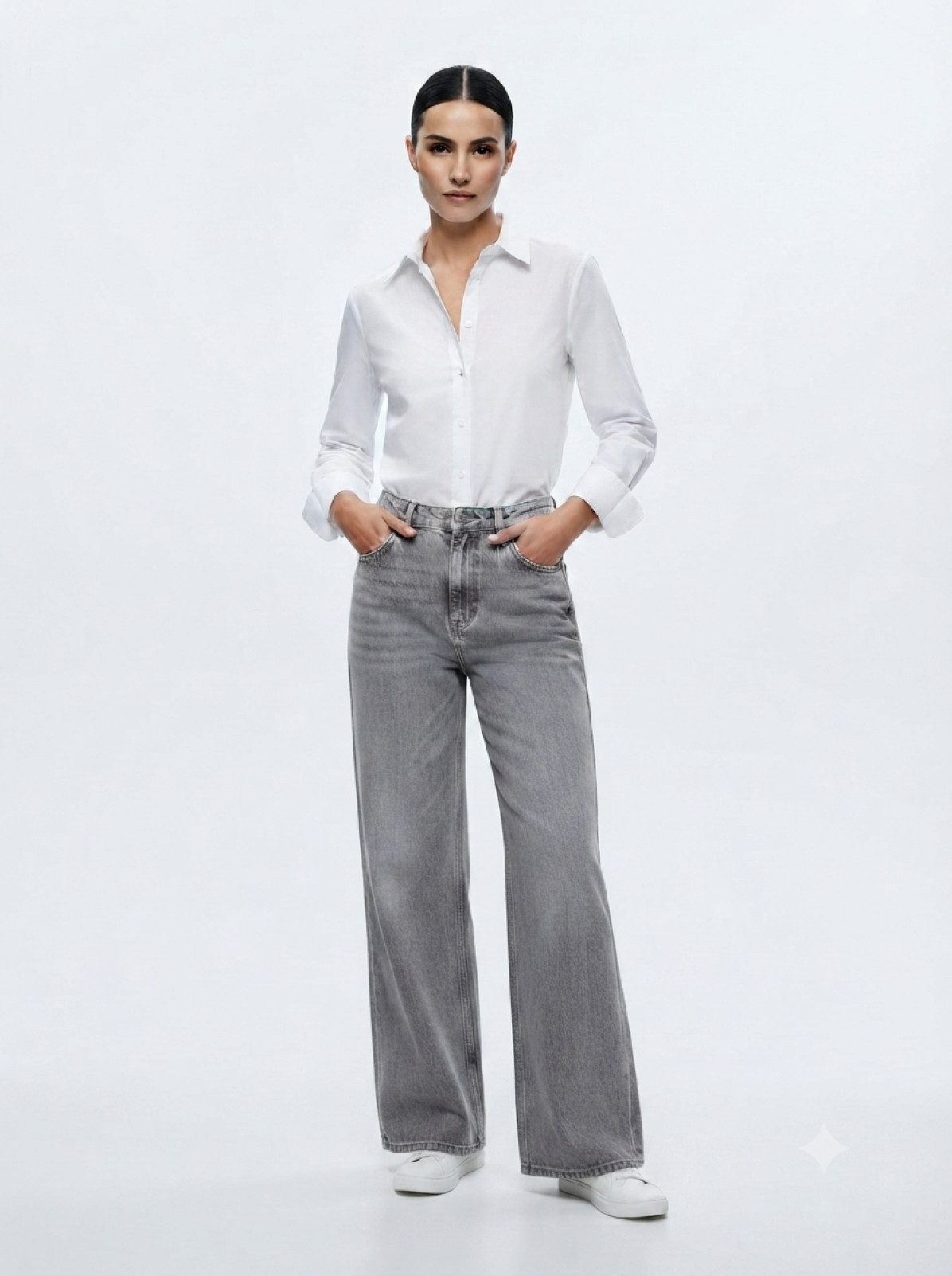 PfauGermany Relax-fit-Jeans Plain Wide-Leg Jeans