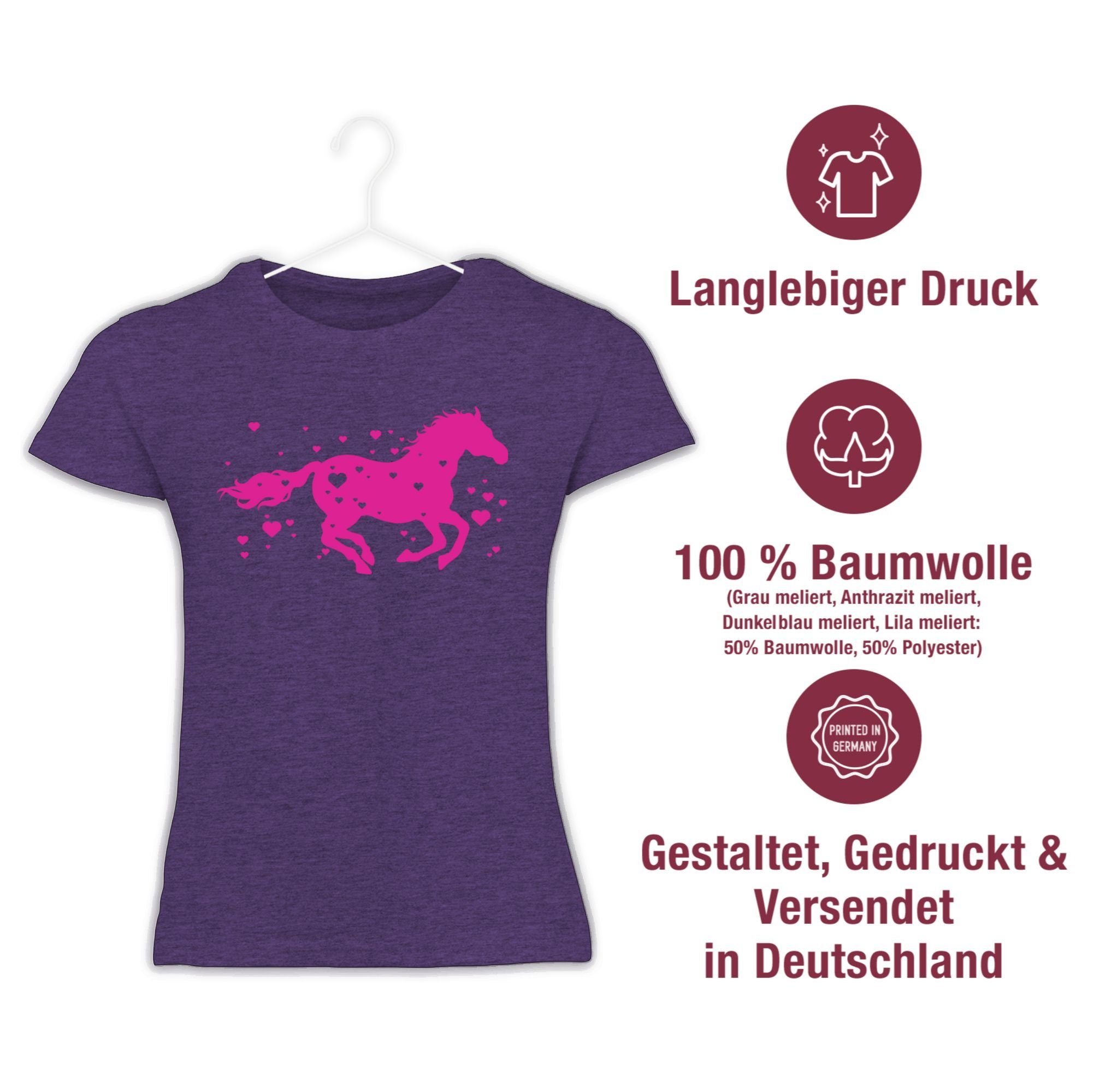 Shirtracer T-Shirt Geschenk Pferd I Pferdemädchen Geschenke I Reitpferd I Springpferd Pferd